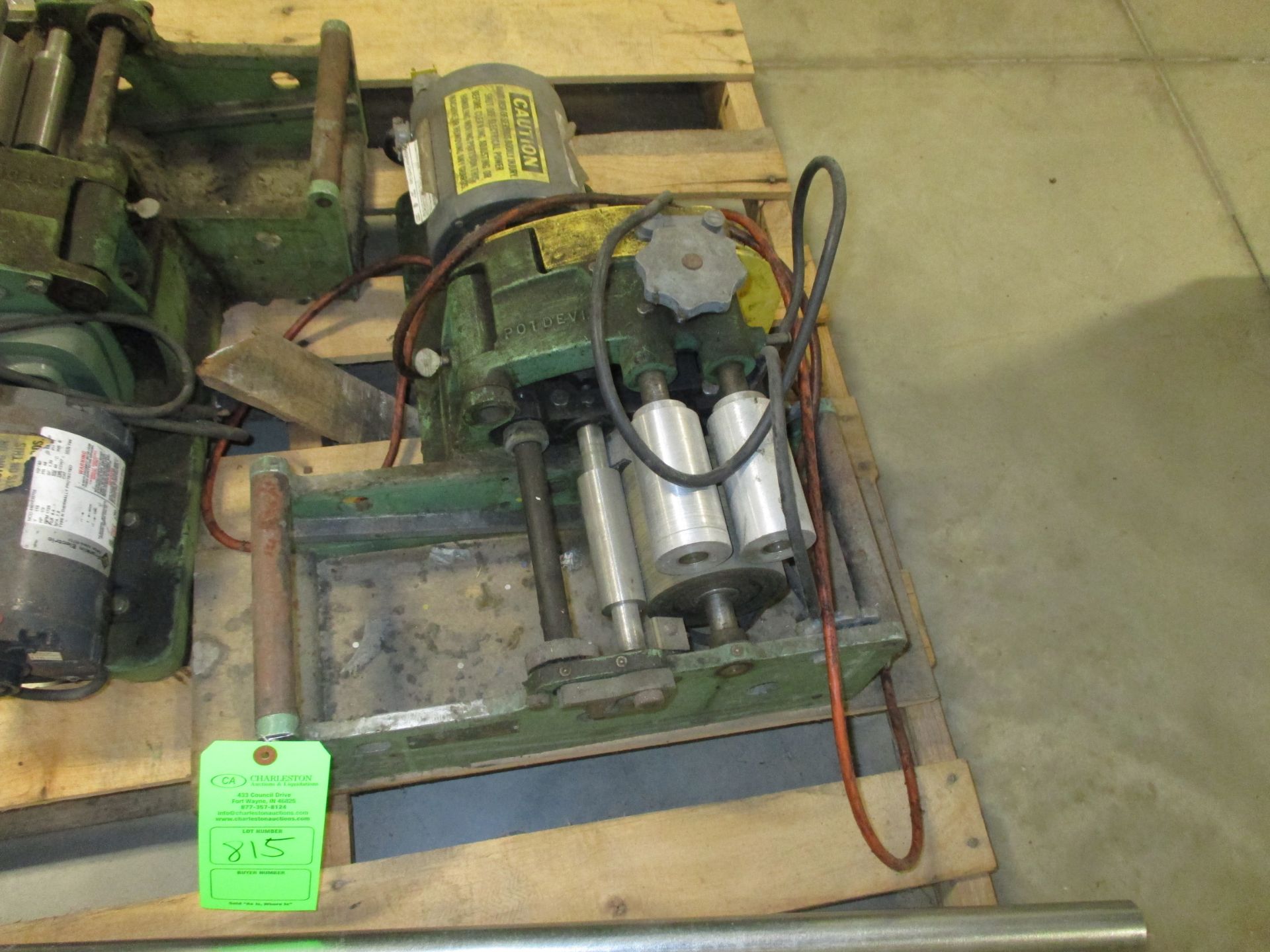 POT DERIN ADHESIVE MACHINE W/ 1/3 HP MOTORS(5373 STATE ROUTE 29 CELINA OH 45822-9210)