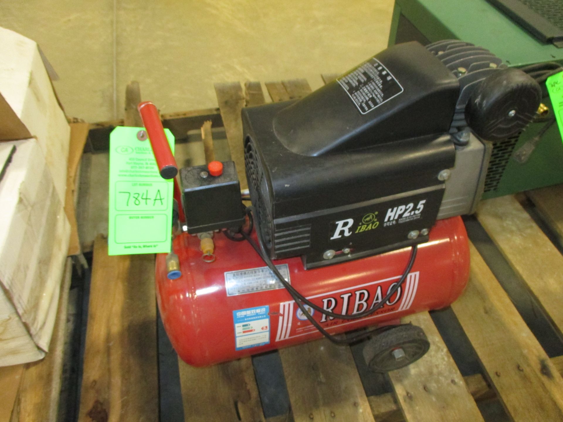 RIBAO AIR COMPRESSOR; 2.5HP(5373 STATE ROUTE 29 CELINA OH 45822-9210)