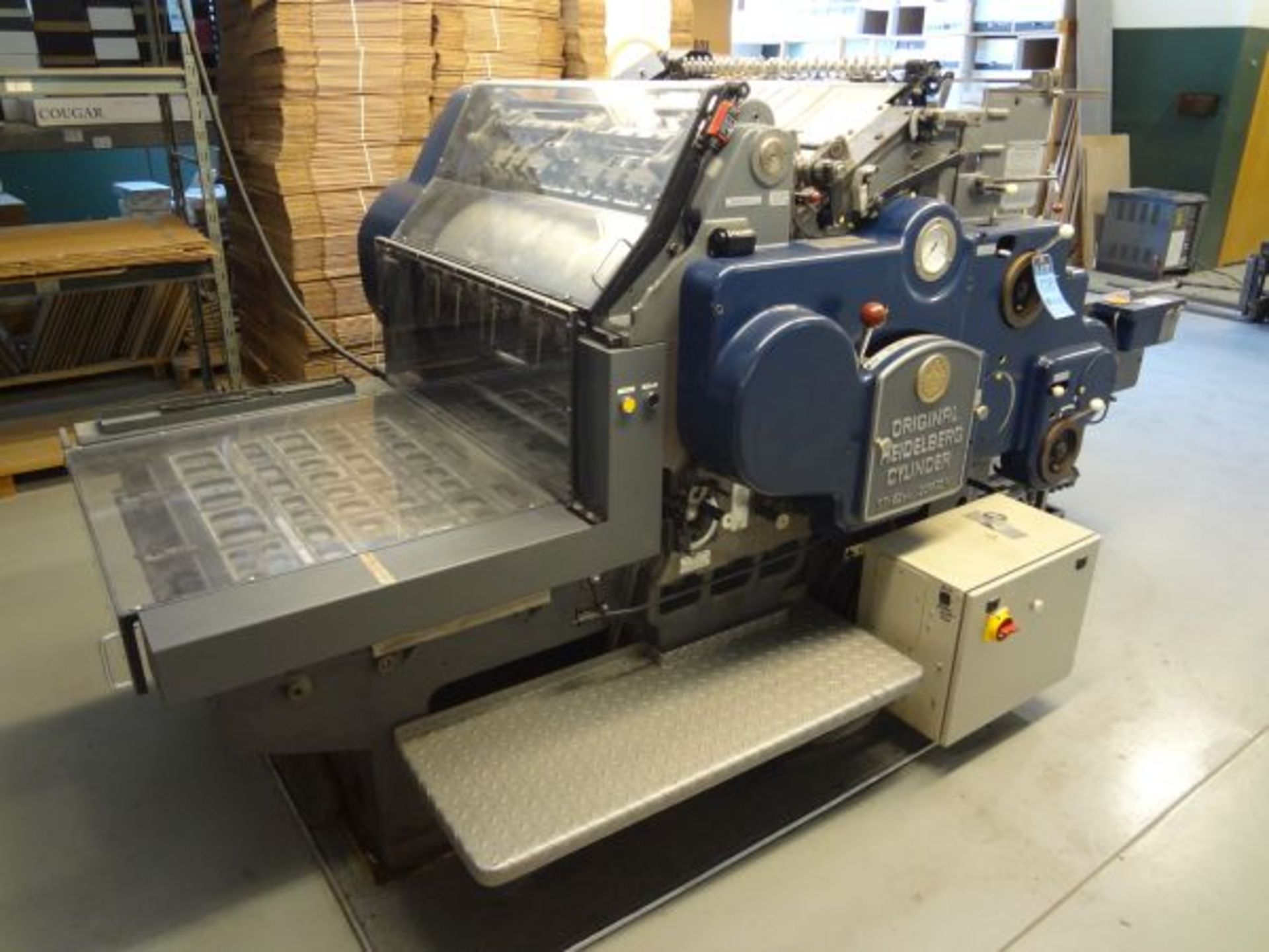 22.5" X 32.25" ORIGINAL HEIDELBERG DIE CUTTING CYLINDER PRESS; S/N SBB13320 (REBUILT BY WHITTENBURG - Image 11 of 14