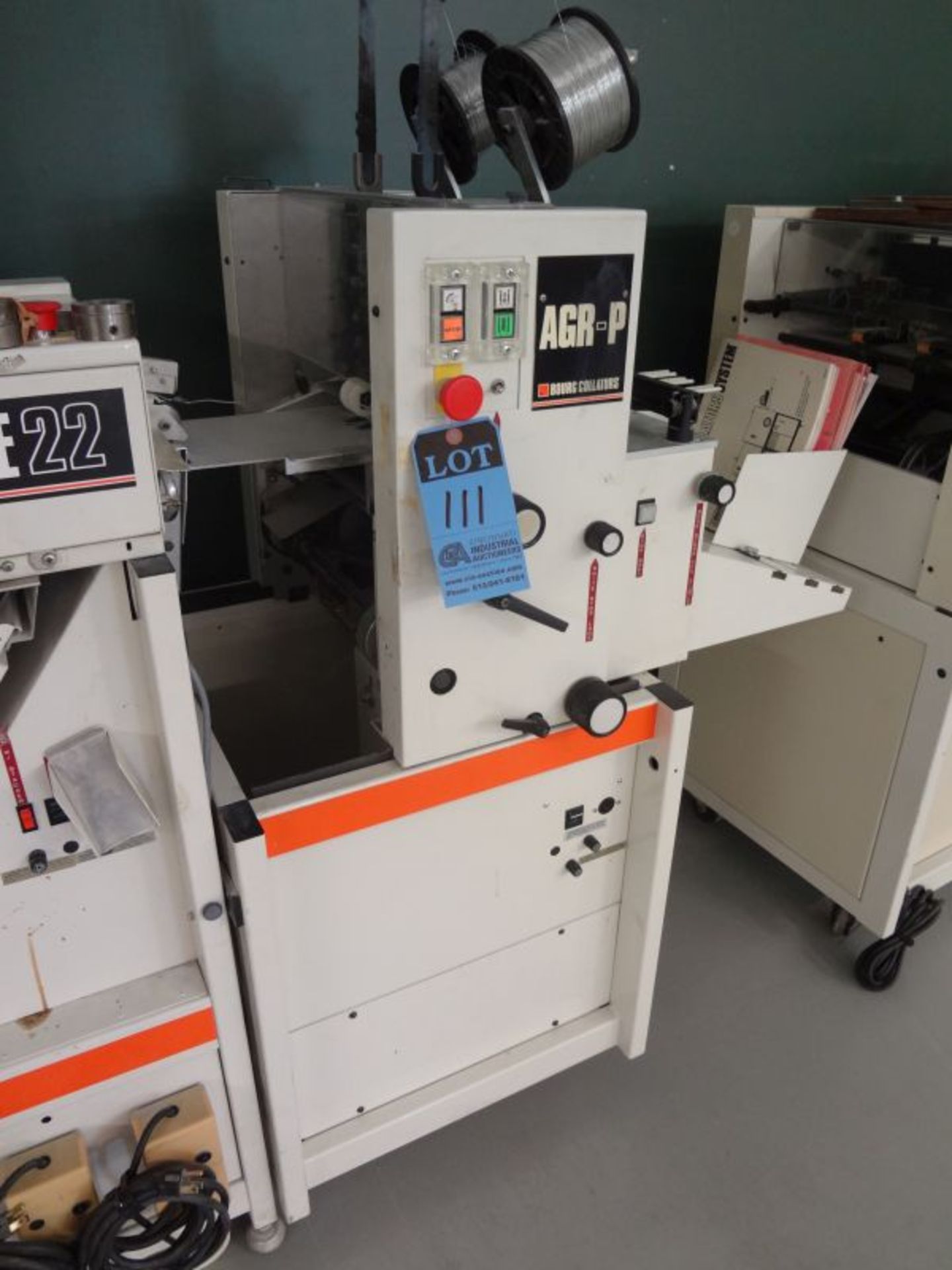 BOURG COLLATORS MODEL AGR-P 22-STATION LINE CONSISTING OF BOURG AE22 COLLATING UNIT, BOURG AGR-P - Image 5 of 15