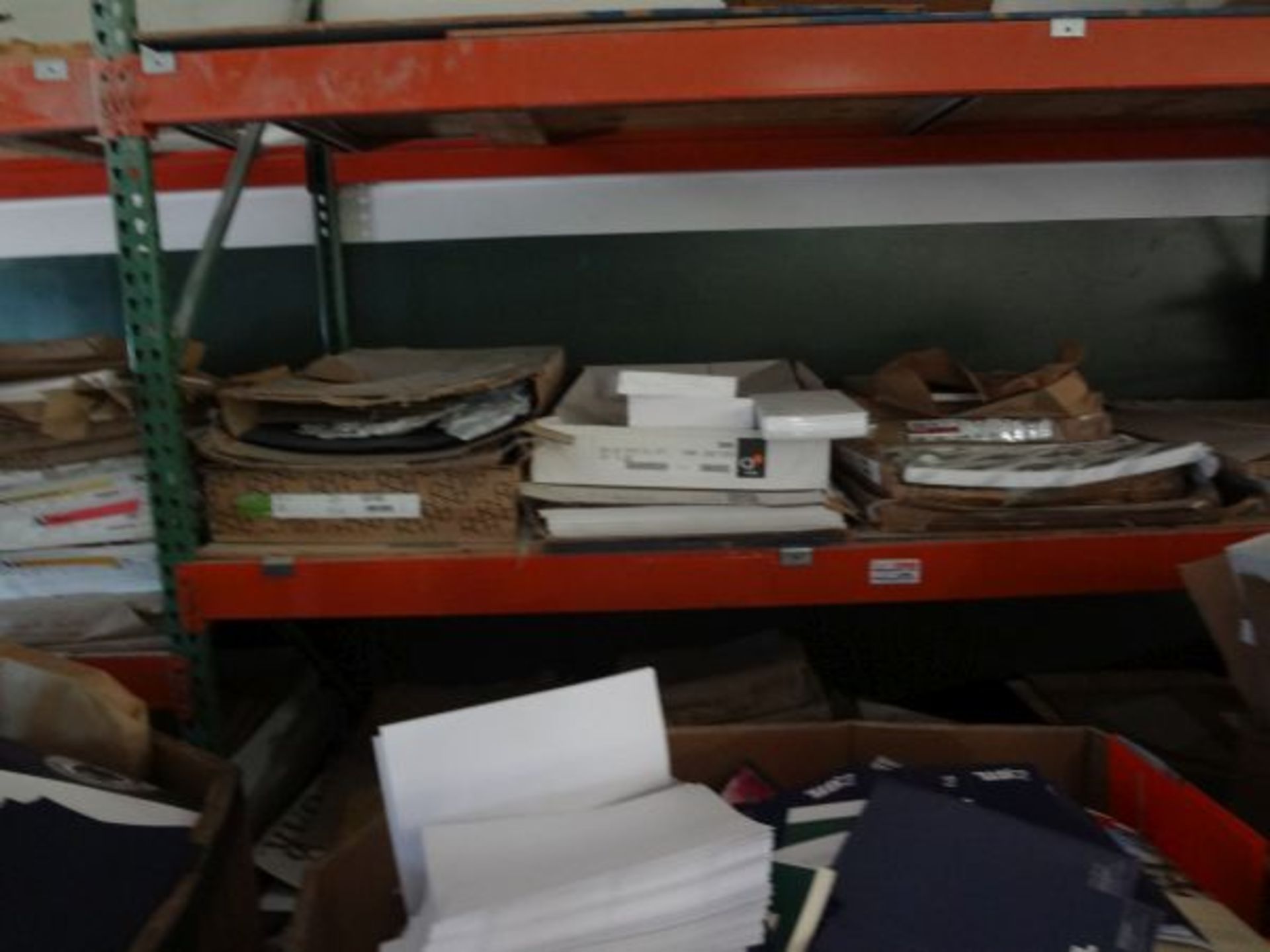 (LOT) CONTENTS OF PRINTING PAPER STOCK ON LOWER AND MIDDLE SECTIONS OF PALLET RACK, APPROX. (19) - Image 5 of 7