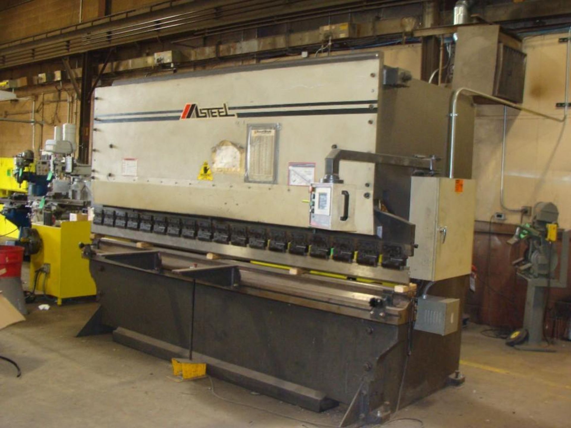 Masteel MBHS-12240 Hydraulic Press Brake, 240-Ton Capacity, S/N 0703002, 12'W, 122" Distance Between