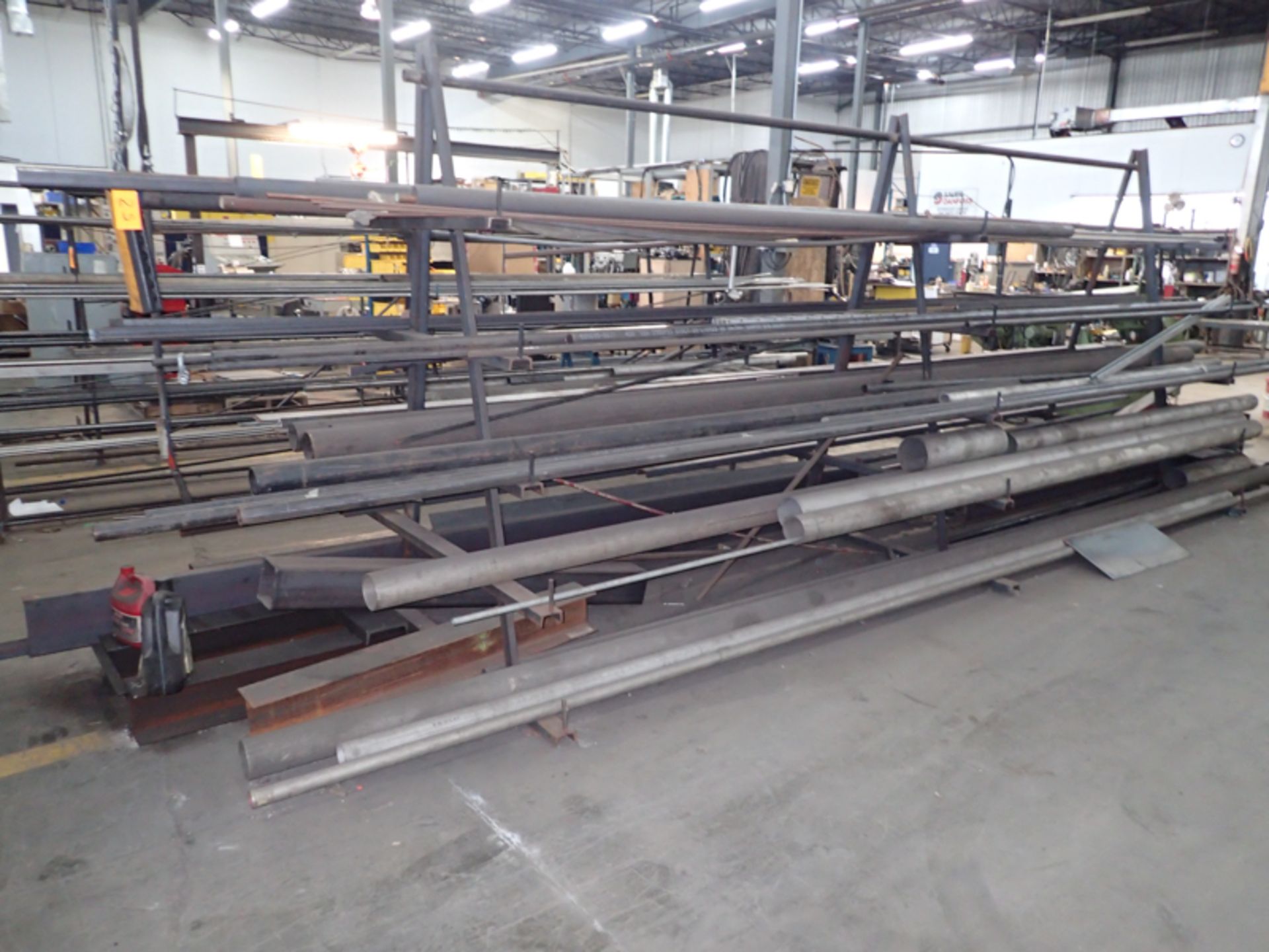5 RACK OF ASSORTED RODS, BARS, PLATES, ANGLES, PIPES (STEEL, STAINLESS STEEL & ALUMINUM) - Image 7 of 7