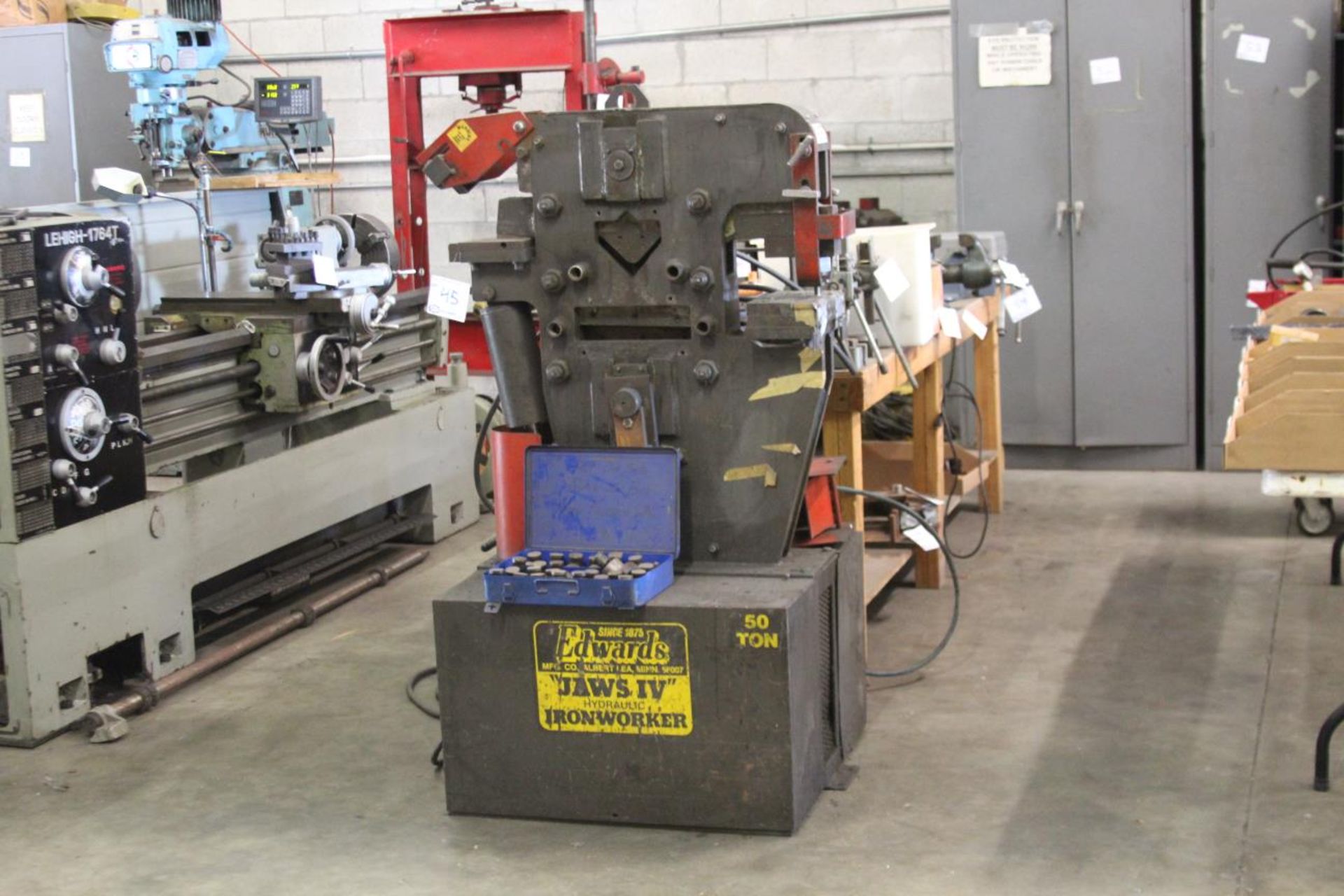 Edwards Jaws IV 50 Ton Hydraulic Ironworker w/ Punches