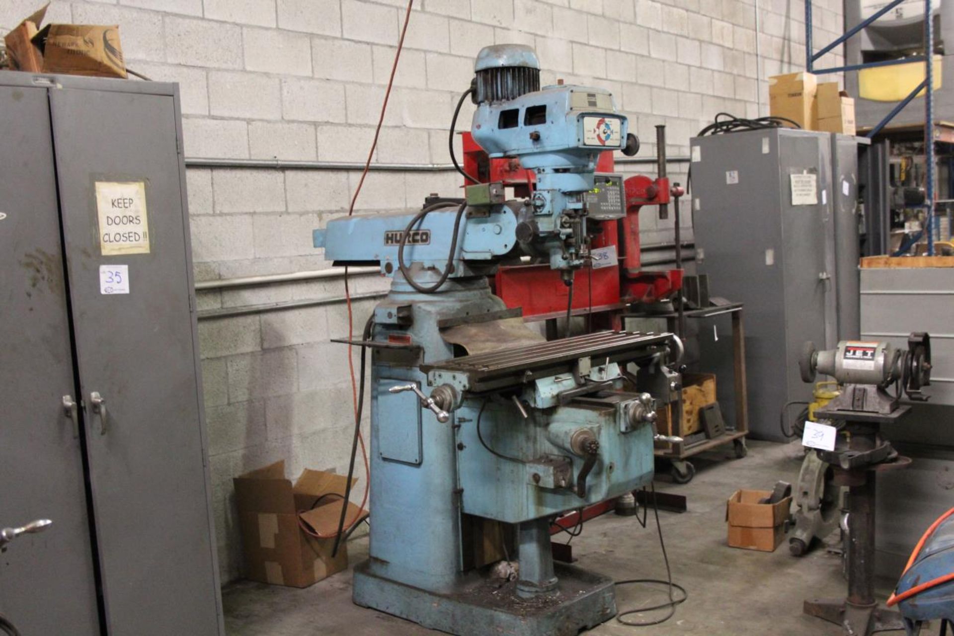 Hurco SM1 Vertical Milling Machine  R8 Spindle, 60-4000 RPM, 12 x 42" Table,  Includes Unique DRO, - Image 6 of 6
