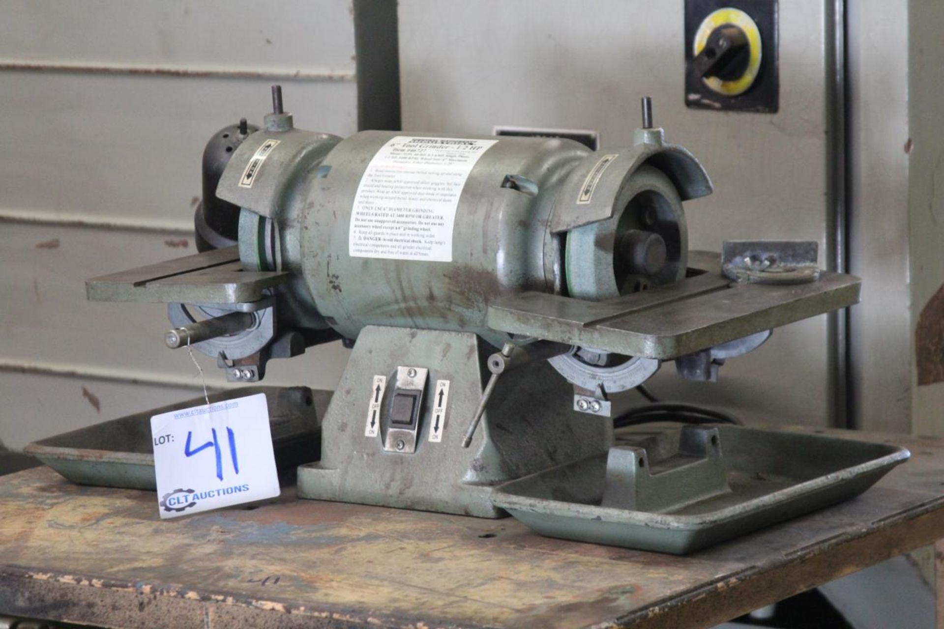 Central Machinery 46727 6" Tool Grinder with Steel Table, 1.25" Arbor ...