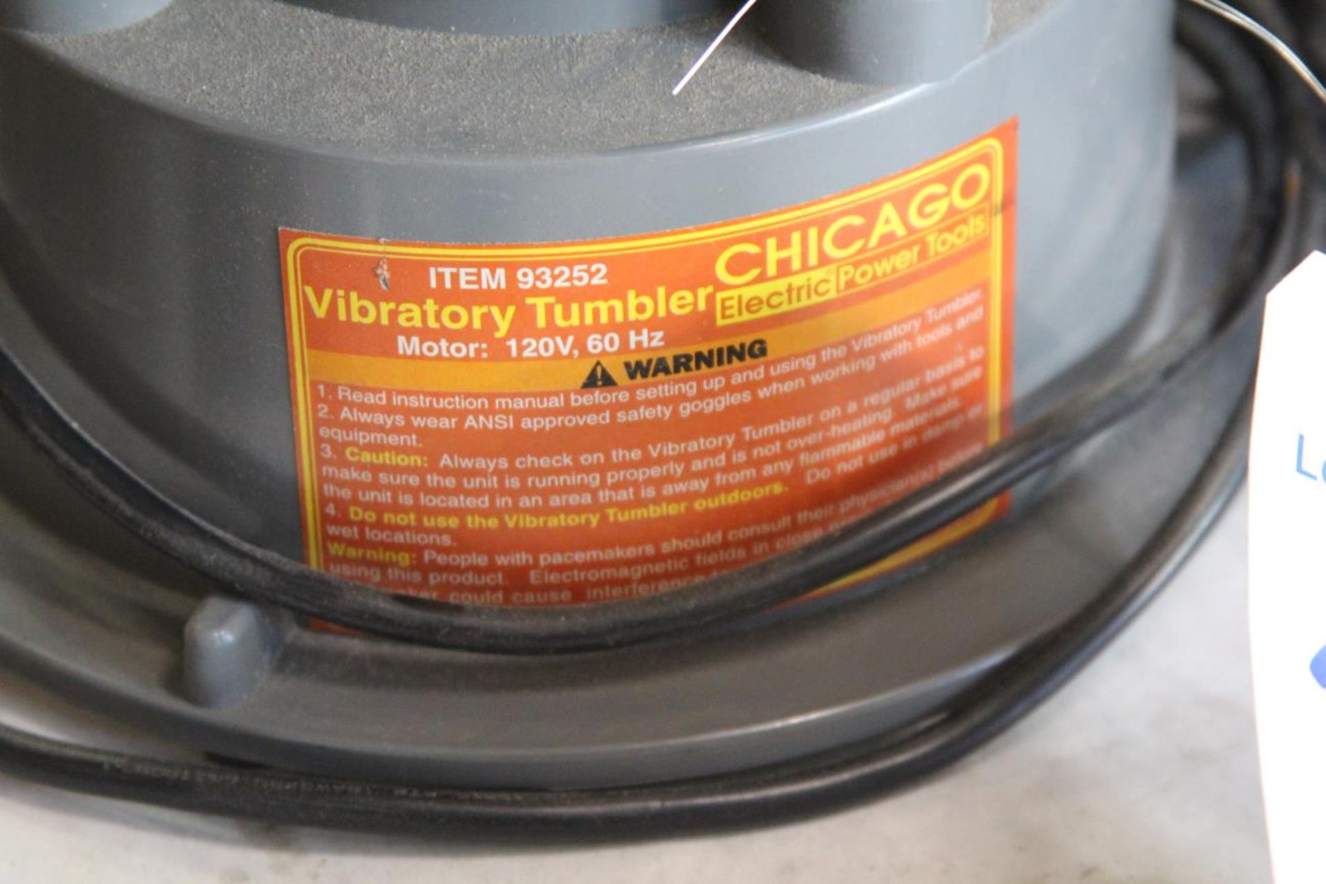 Chicago Electric Item NO.93252 Tumbler - Image 2 of 2