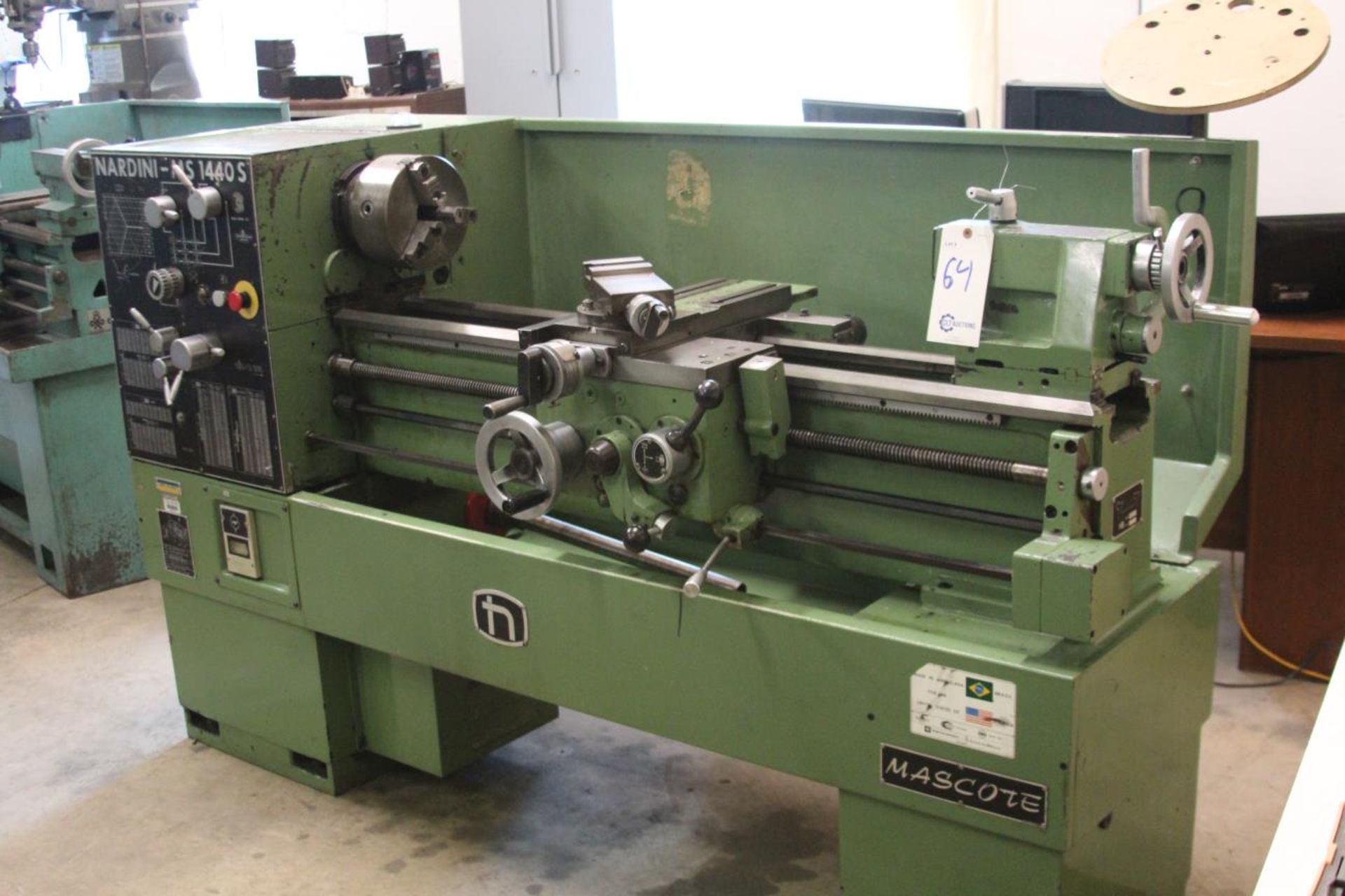 Nardini Mascote MS 1440s Geared Head Engine Lathe  14" x 40", 50-2000rpm, Inch/ Metric Threading, - Image 2 of 10