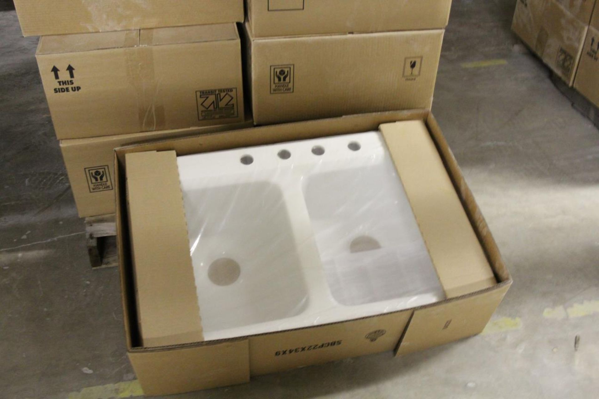Pallet of Assorted Sinks  Please Note: Pallets are mixed and WILL contain multiple sink models & - Image 2 of 2