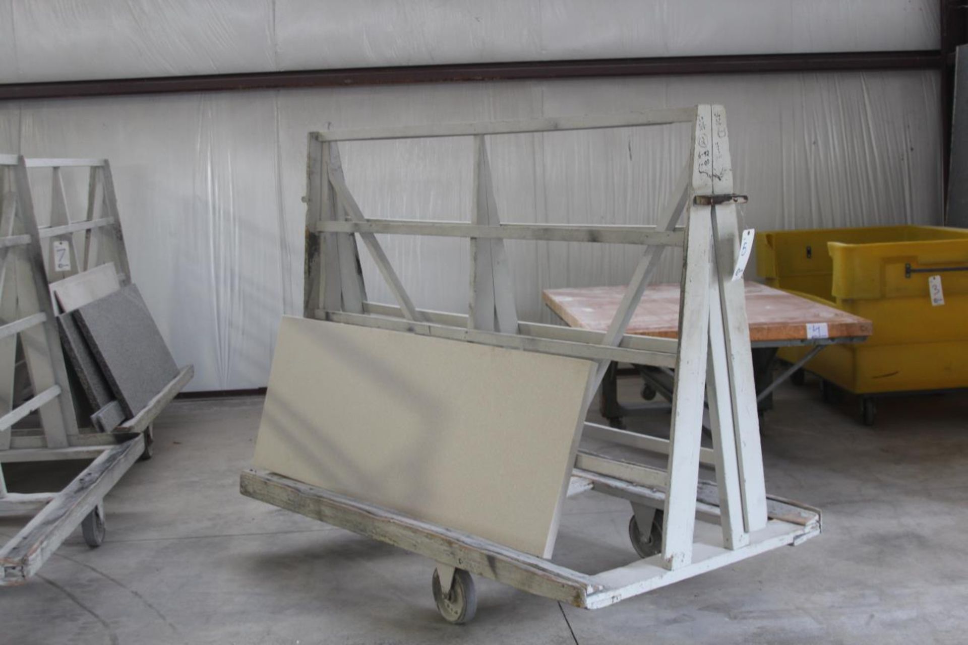 A Frame Cart 86"x45"x67"H W/ solid surface countertop.