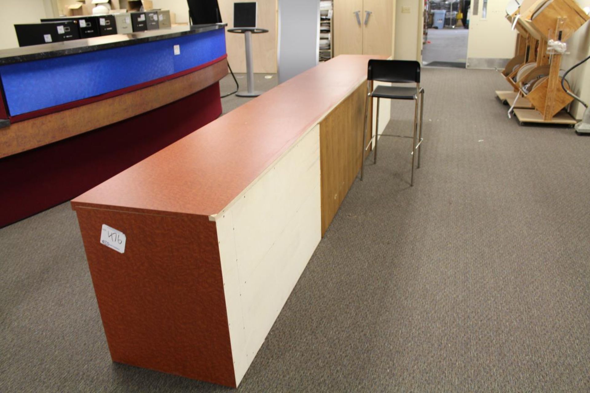 Light Weight Reception Counter and Cabinets.  Approximate Dimensions: Counter 175"x42"x45"H, - Image 6 of 6