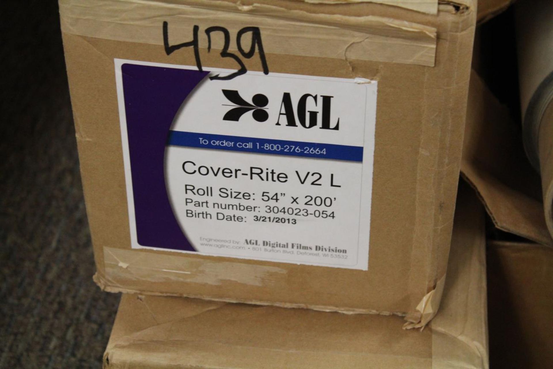 AGL CoverRite V2 Lamination Film & LexJet GraphicMount White AdhesiveApproximate sizes 38-54" - Image 3 of 6