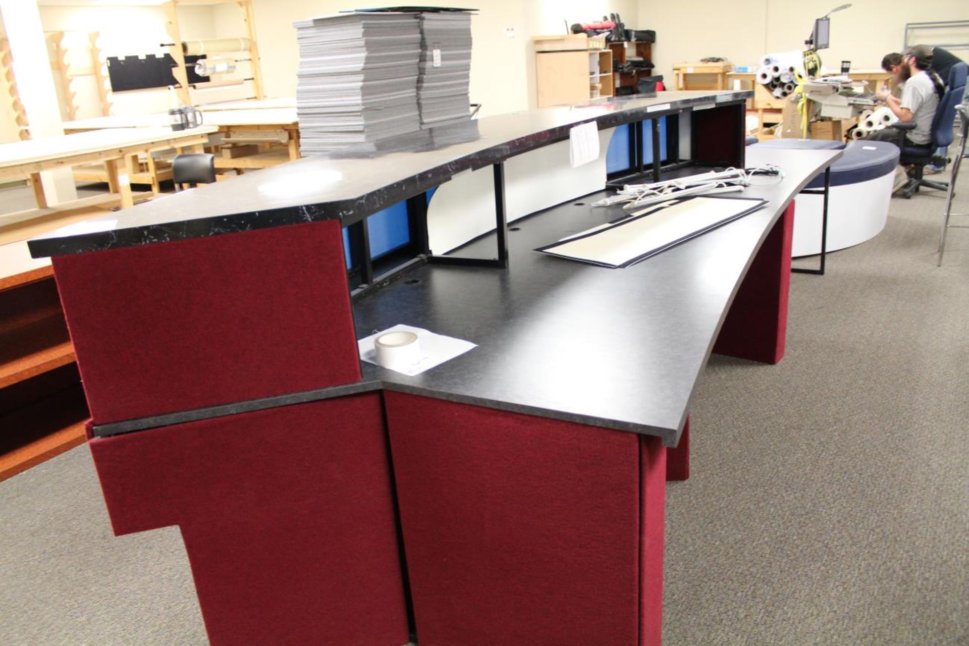 Light Weight Reception Counter and Cabinets.  Approximate Dimensions: Counter 175"x42"x45"H, - Image 2 of 6