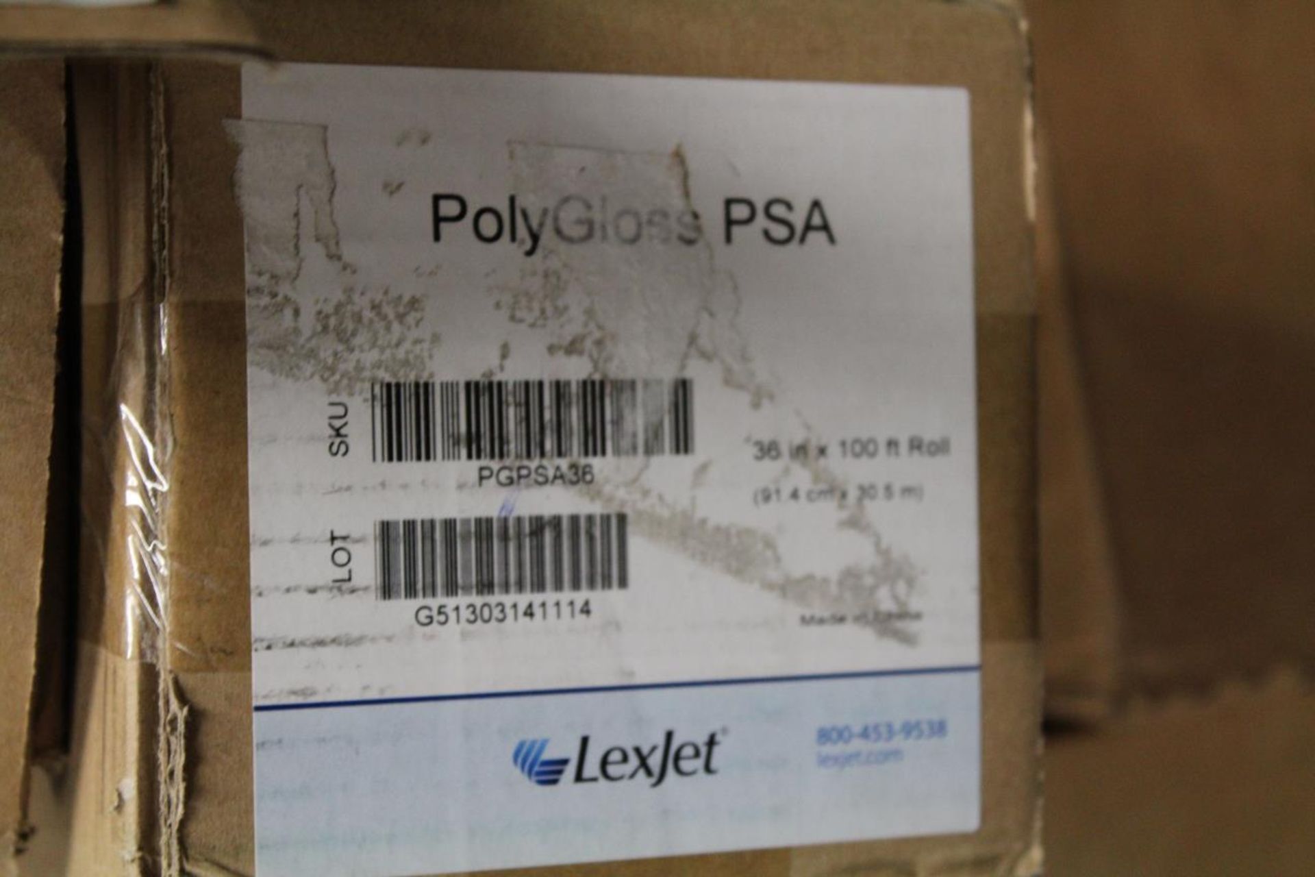 Cart Containing Printing Media Rolls, Poly gloss PSA, Sublimation Paper, 30"-54"W - Image 2 of 6