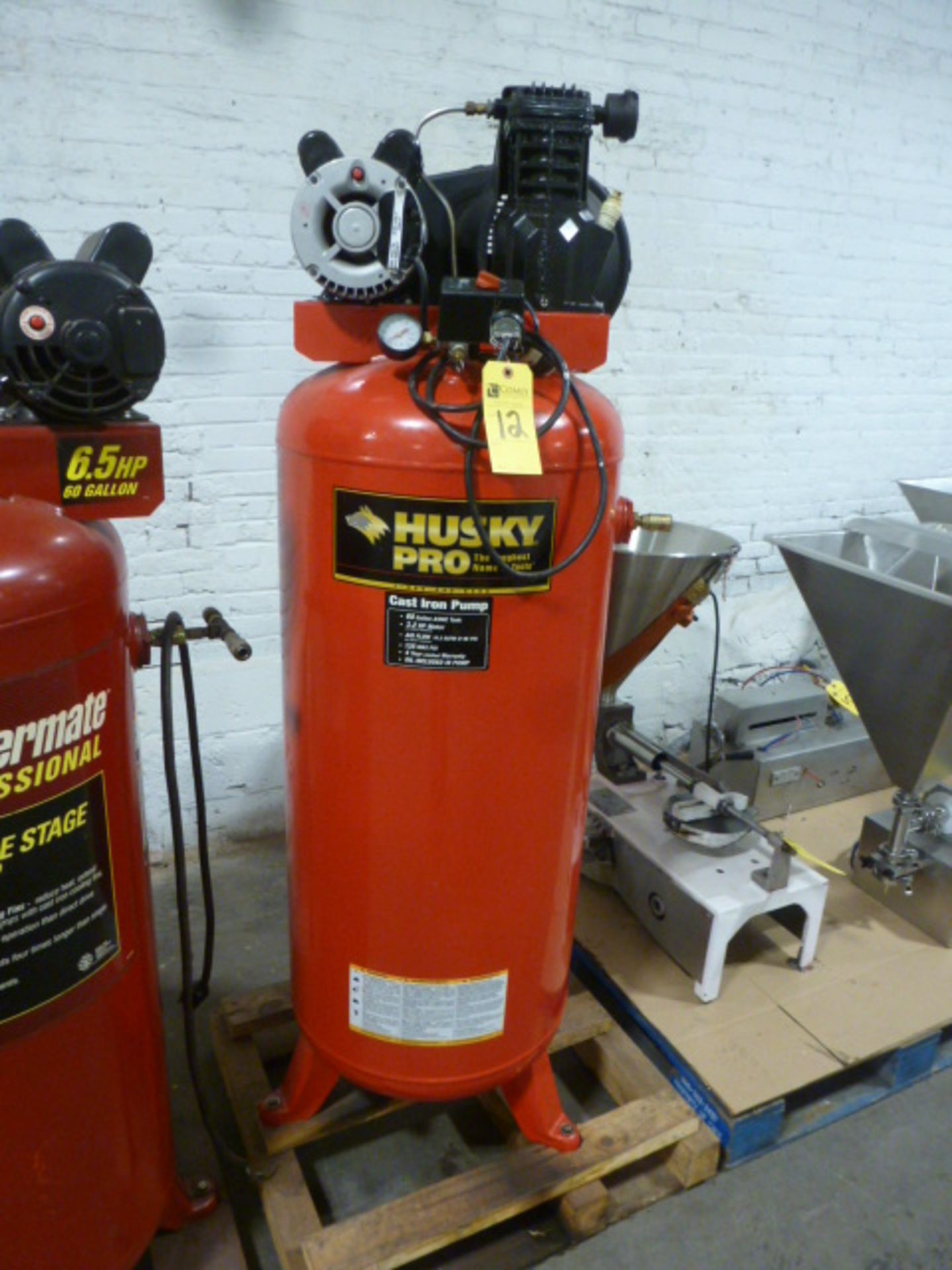 Husky Vertical Air Compressor, 3.2 Hp, 60 Gal. Tank, 135 Max PSI