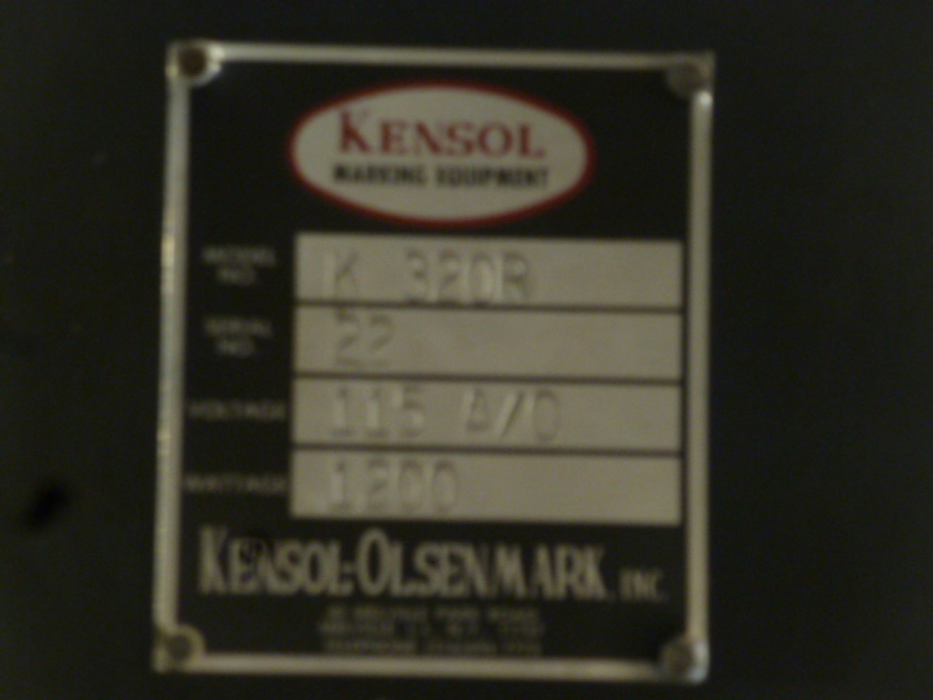 Kensol-Olsenmark Hot Stamping Press, m/n K320R, s/n 22 - Image 4 of 4