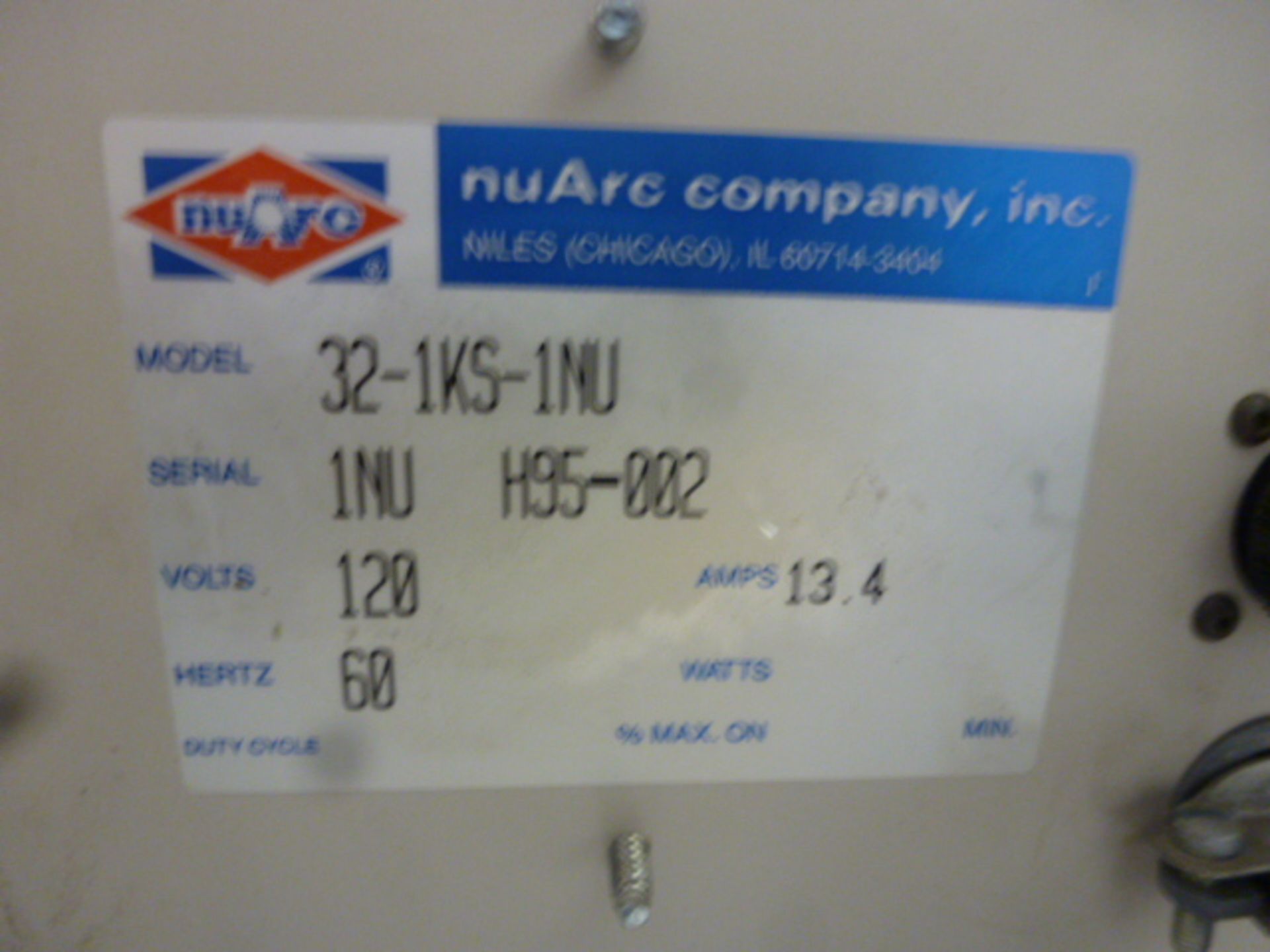 Nuarc Metal Halide Exposure Imaging Machine w/C1200 Controller/Integrator System, m/n 32-1KS-1NU, - Image 3 of 3