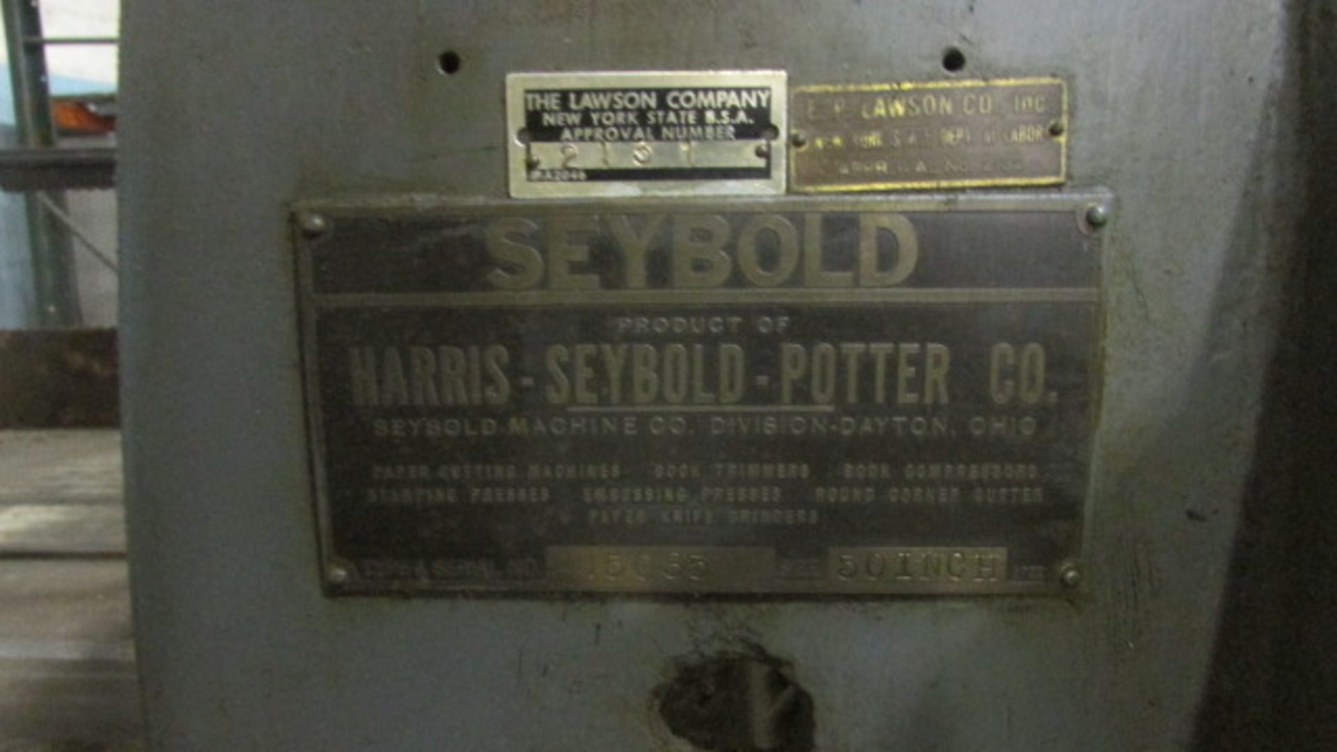 Seybold Lawson 50" Cutter, m/n 15085, s/n 2131 - Image 3 of 5