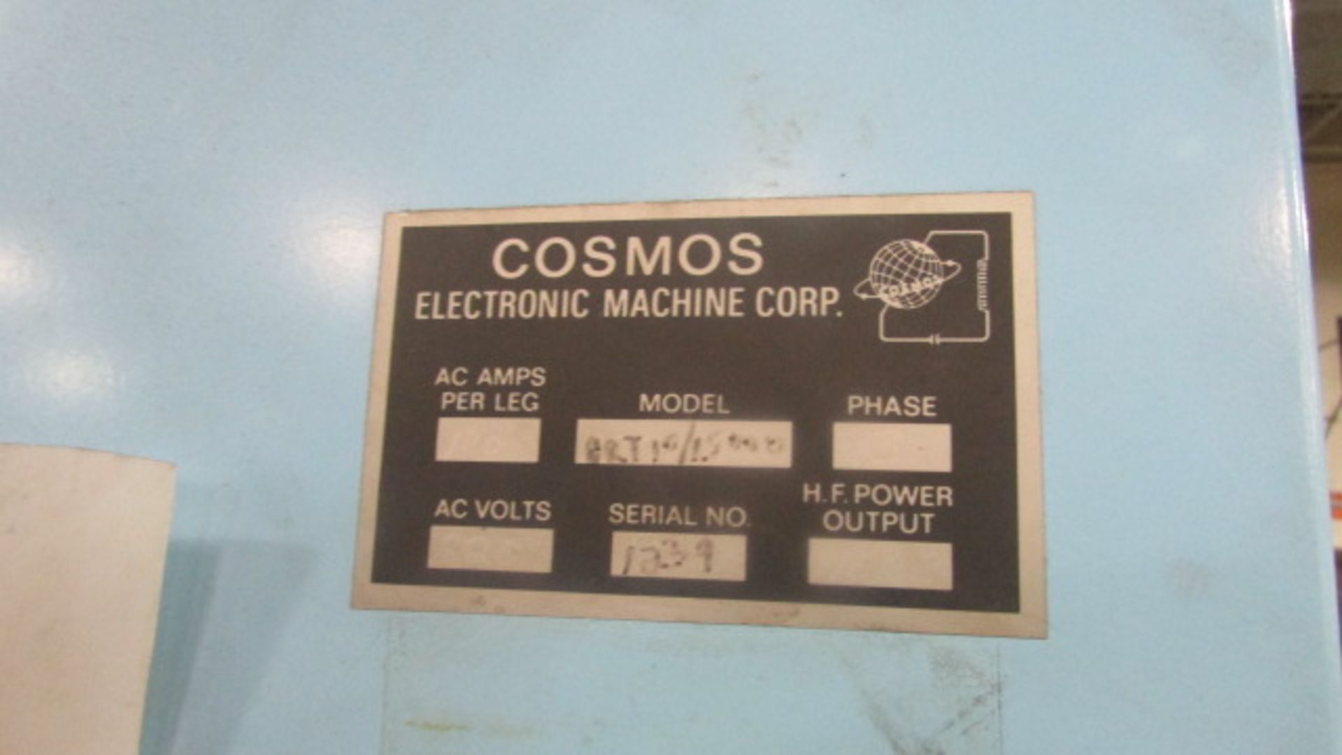 Cosmos 4-Station 96" Turntable, 3-Phase, m/n GRT10/15000, s/n 12-39/15KW - Image 3 of 3