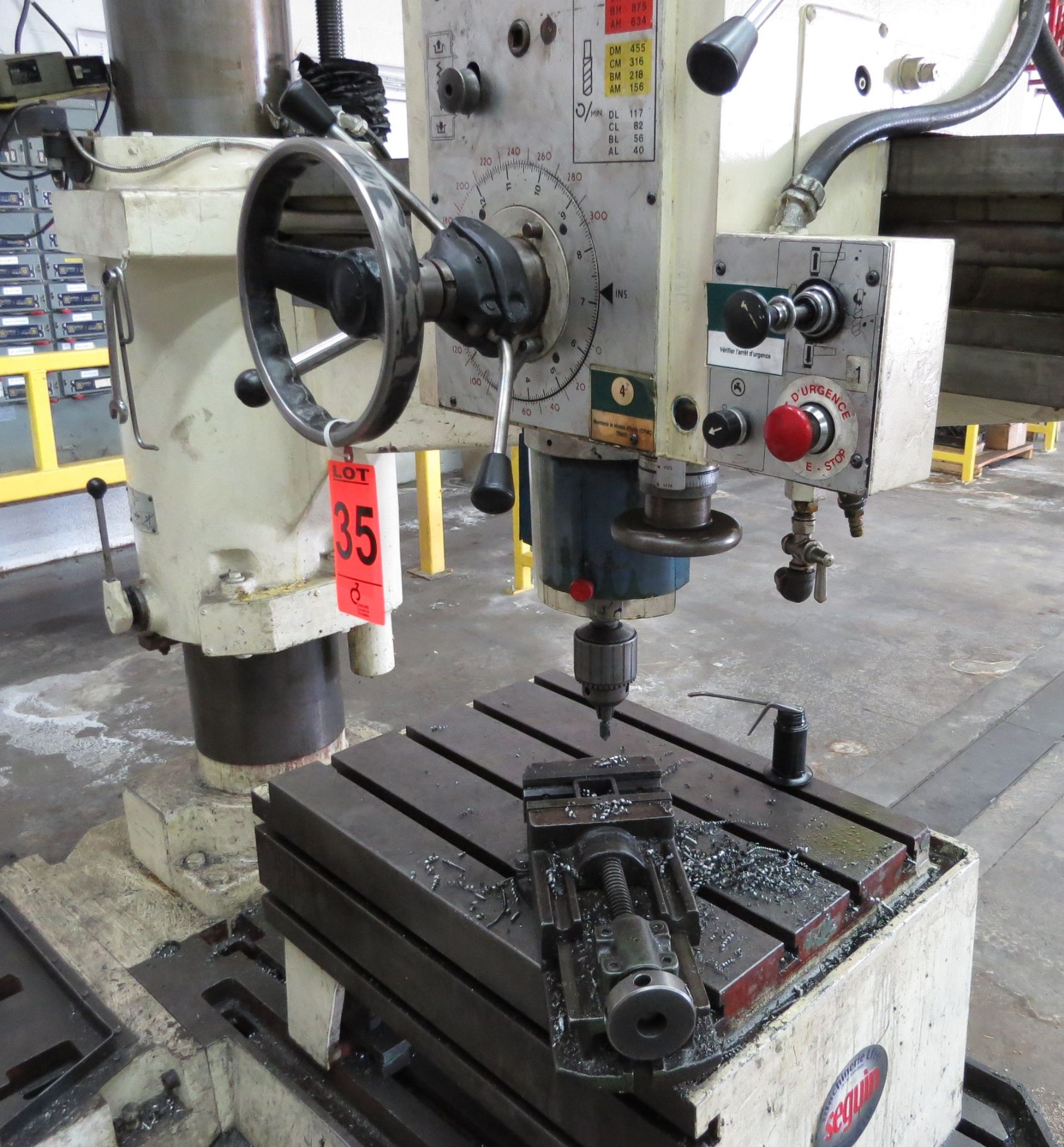 Q & S Drillmaster Radial Arm Drill Press, 48" long arm, 2.5" Capacity, Model: Envoy, s/n: 848003 - Image 5 of 5