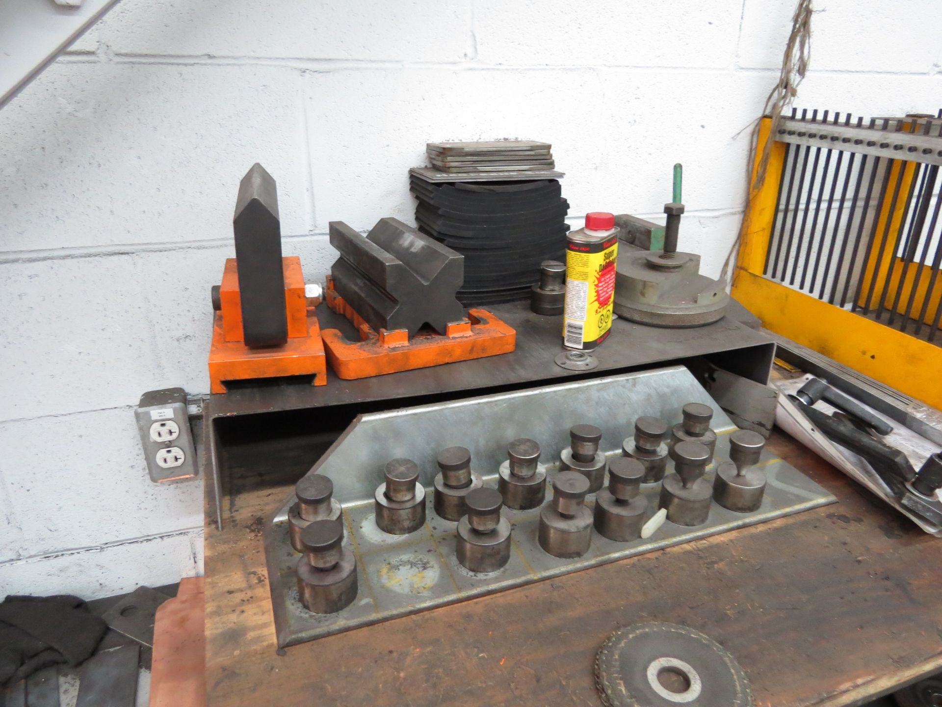 Maco Dies, Punches & Tooling including Cabinet and table for 50 Ton Ironworker - Image 2 of 3