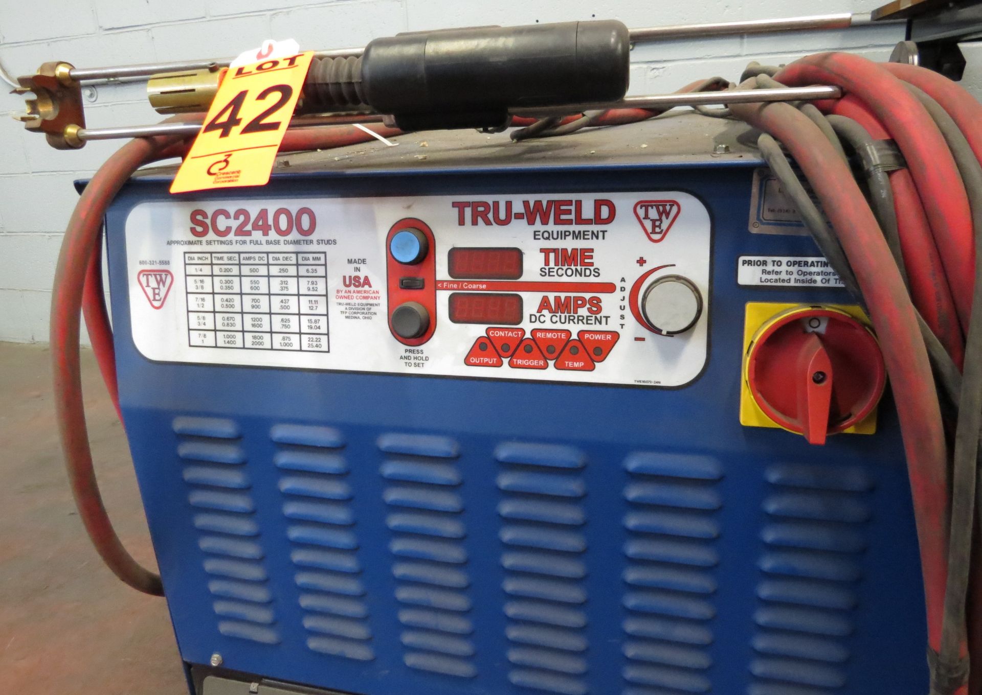 Tru Weld Stud Welder w acc. Model: SC2400  s/n: 2400-248 - Image 2 of 2