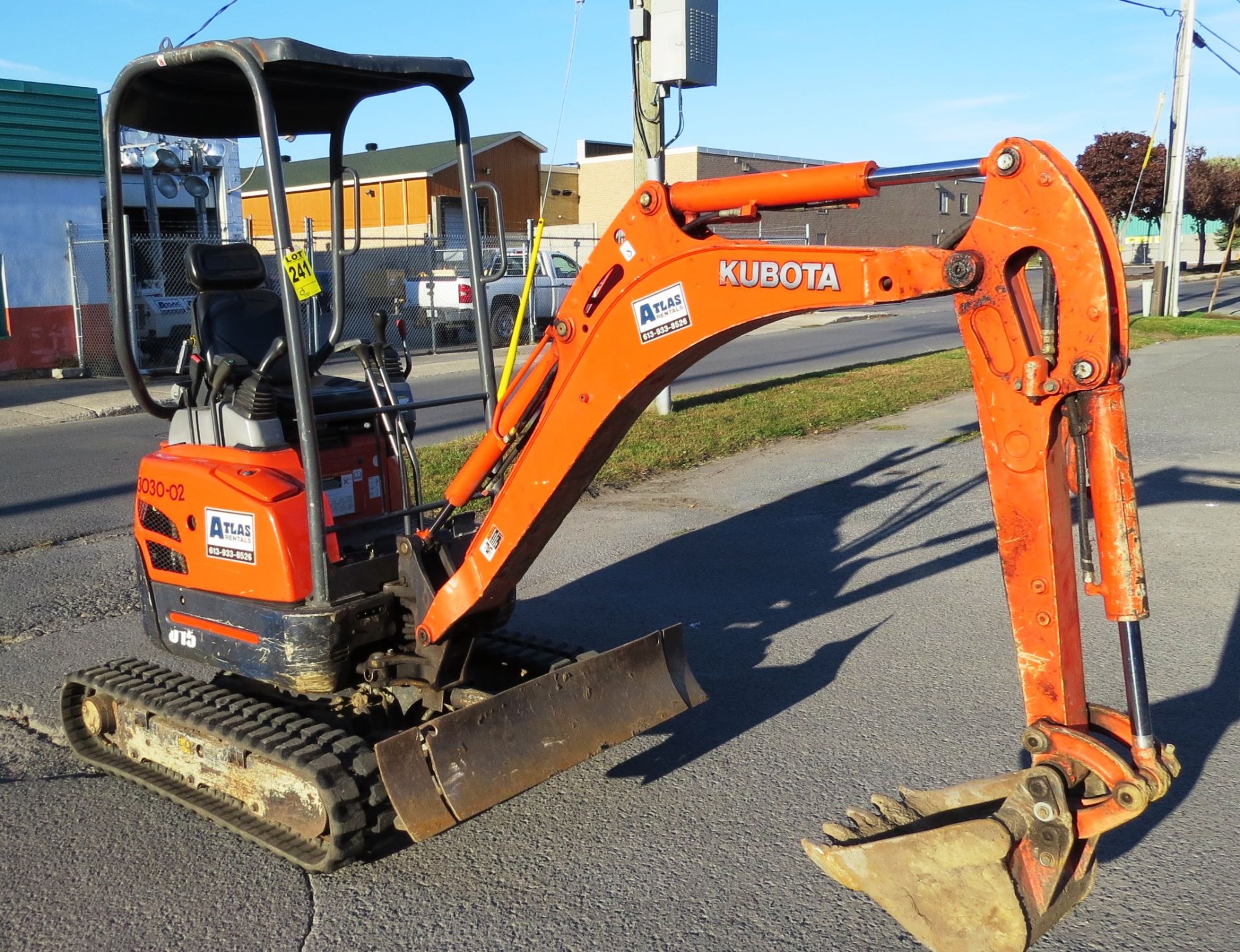2007 Diesel Kubota 3030-02 with 7ft 6 Reach includes Digging and Ditch Bucket 1957 Hours