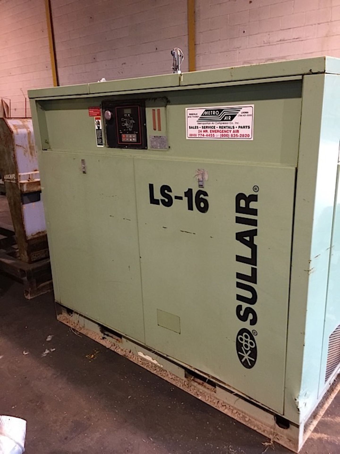 SULLAIR (LS-16) ROTATRY SCREW AIR COMPRESSOR 100HP