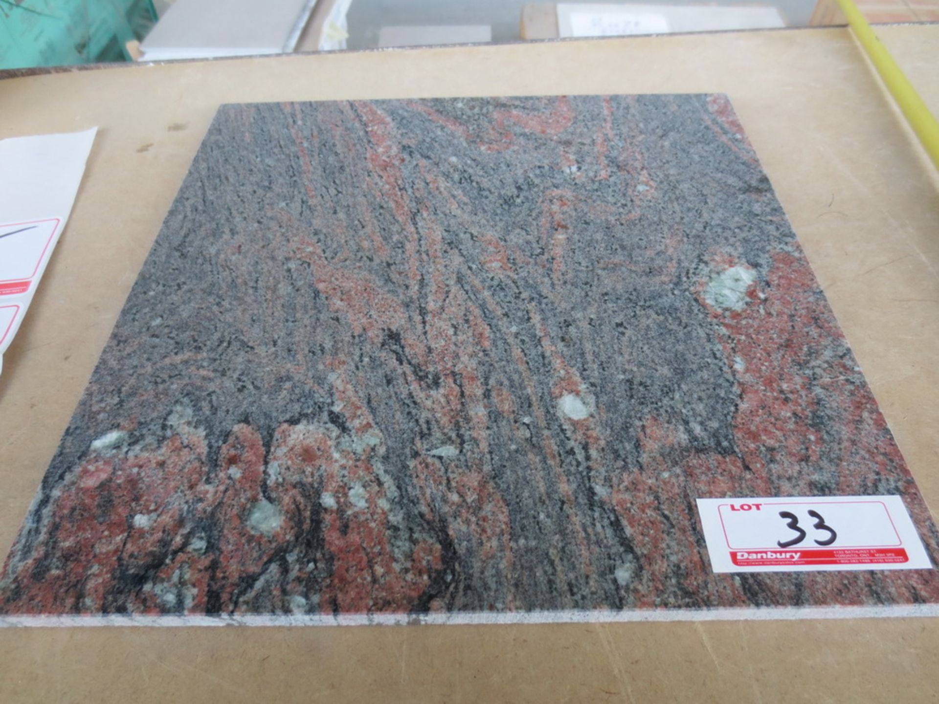 490 - SQ. FT. TROPICAL RED APPROX 12X12 GRANITE TILE 49 BOXES