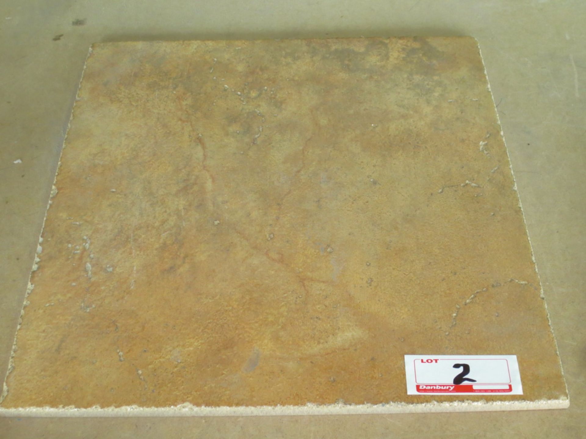 380 - SQ. FT. DENVER STONE RUST APPROX 13X13 CERAMIC TILE 27 BOXES