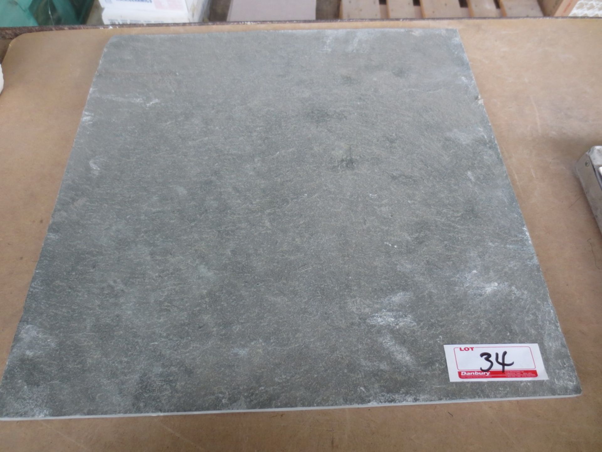 213 - SQ. FT. GREEN APPROX 153/4X153/4 SLATE TILE 24 BOXES