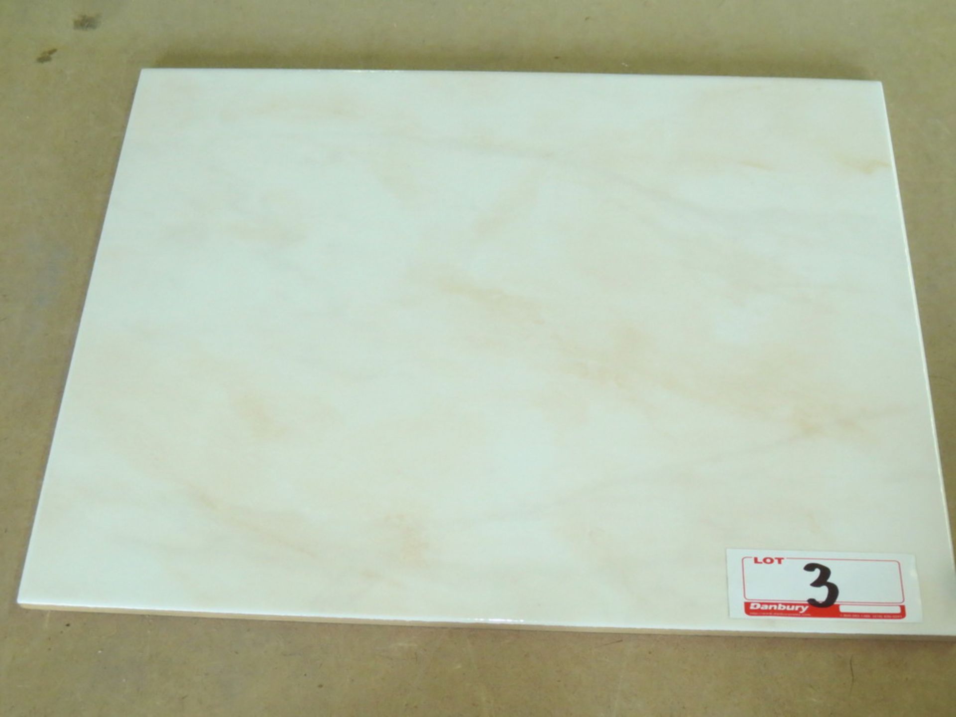 65 - SQ. FT. PALACE BEIGE APPROX 10X13 CERAMIC TILE 4 BOXES