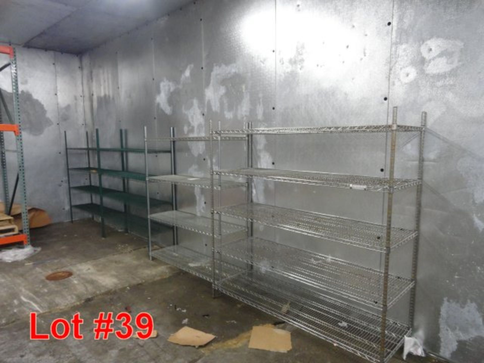 (4) NSF RACKS; (2) STAINLESS STEEL AND (2) COATED