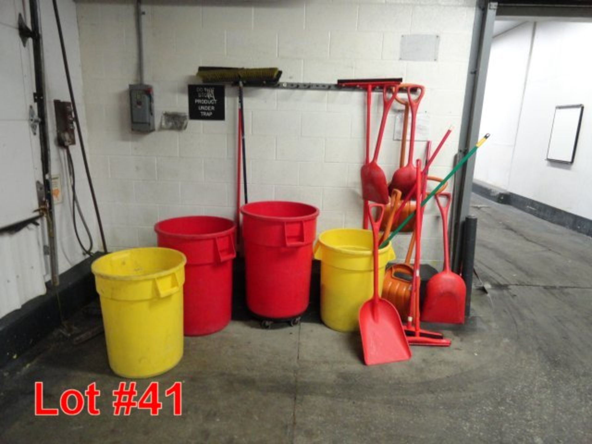 MISC. LOT: PLASTIC SHOVELS, BINS, SQUEEGEES - Image 2 of 2
