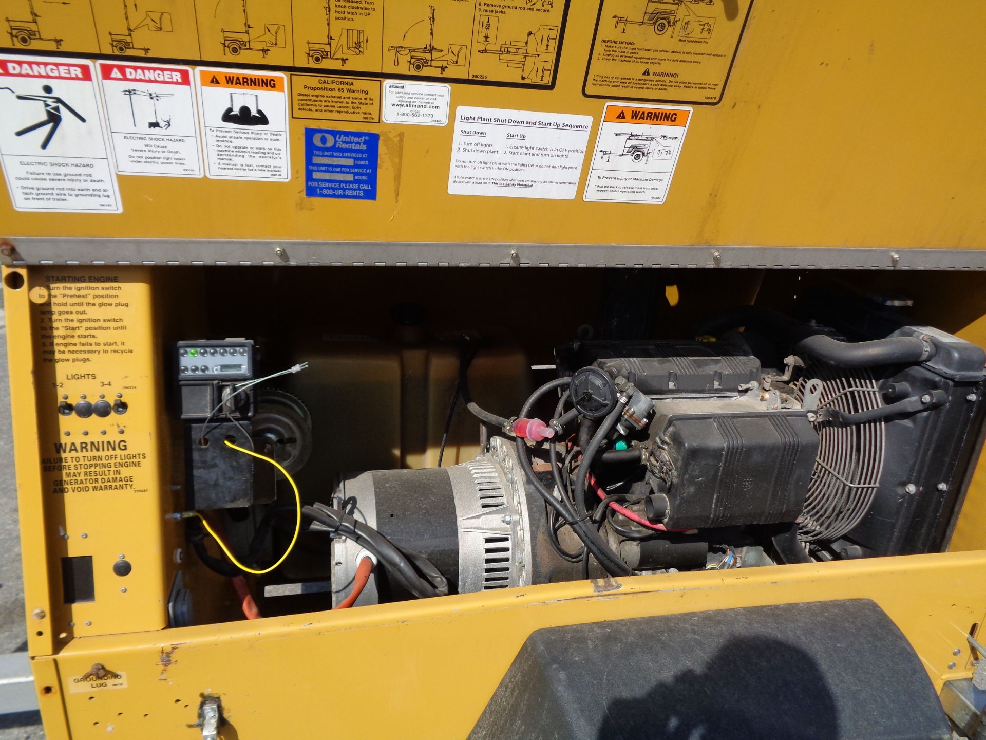 2011 Allmand Bros Pro Light Tower - Generator - Trailer Mounted - Diesel - Image 2 of 9