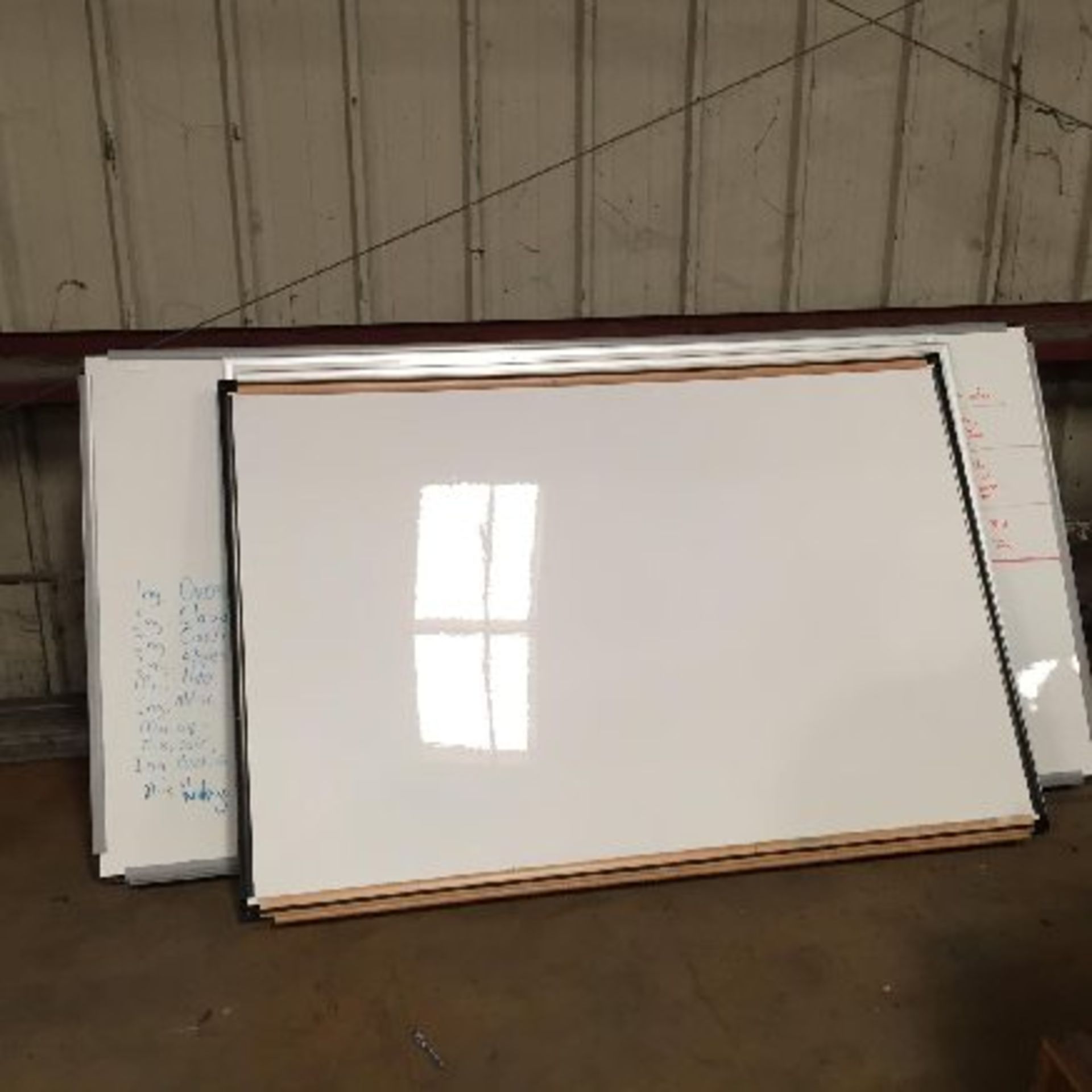(5) Good condition Dry Erase boards, (4) boards that mount to a wall, (1) board that rolls on - Image 3 of 3