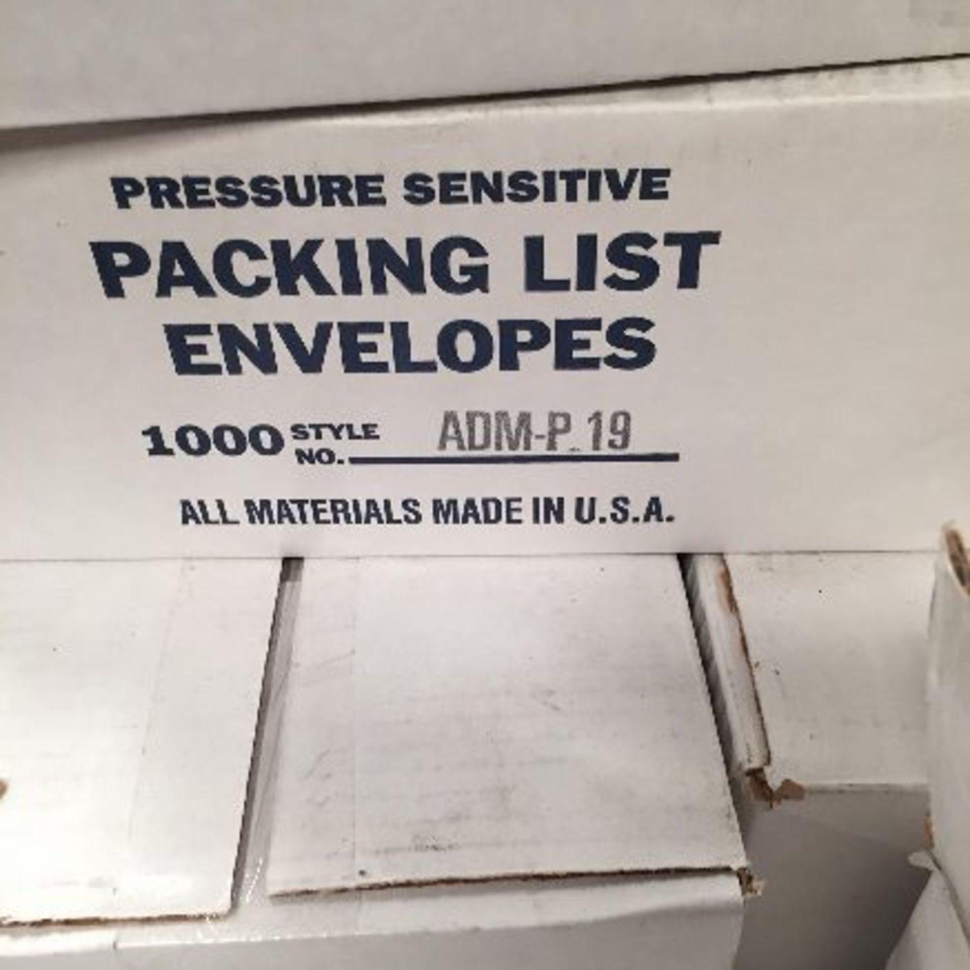Assorted pressure sensitive packing list envelopes and paper.  Approx. 136,000 packing list - Image 2 of 4