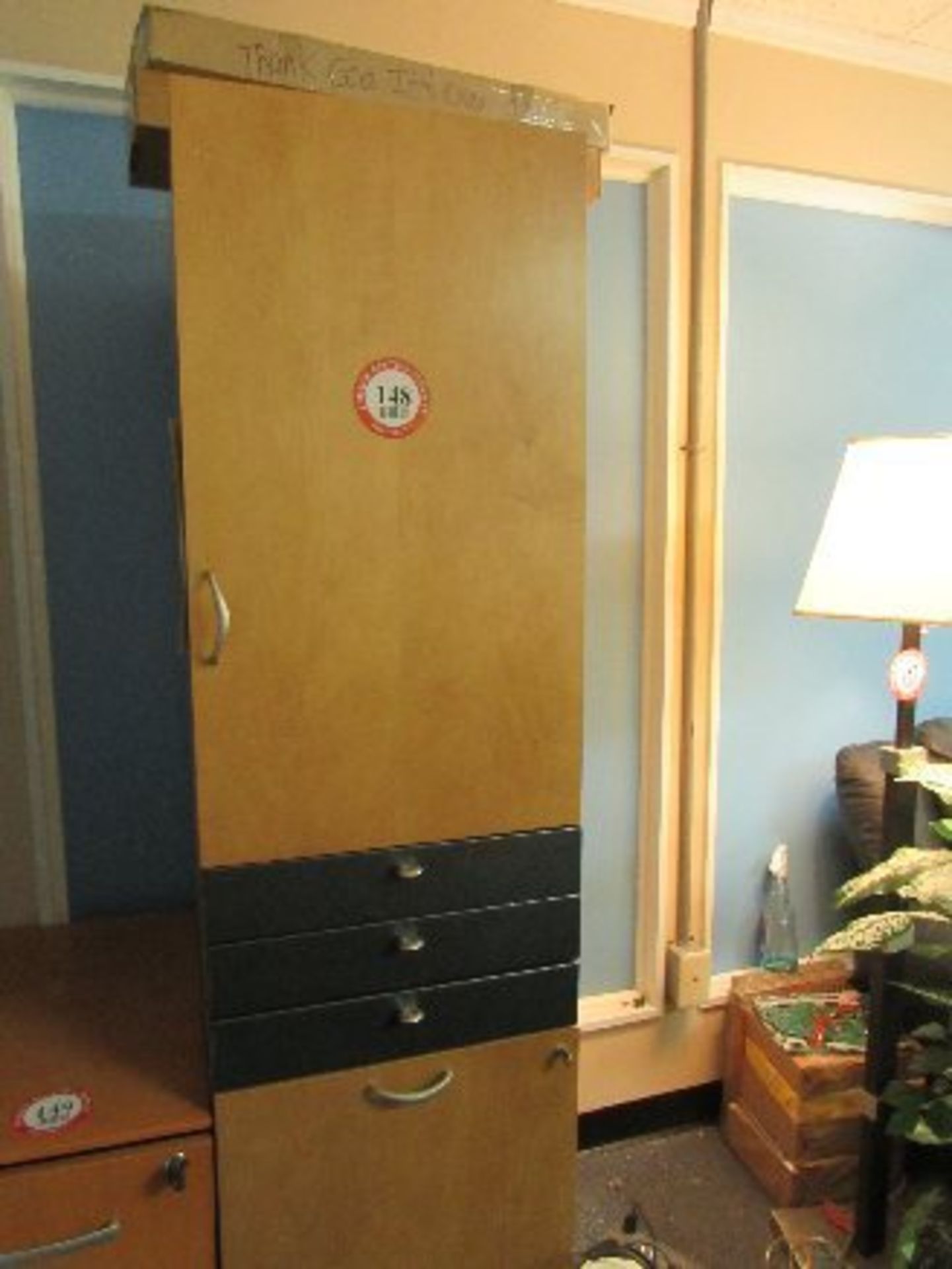 2 Drawer Presswood Cabinet w/upper single door Cabinet