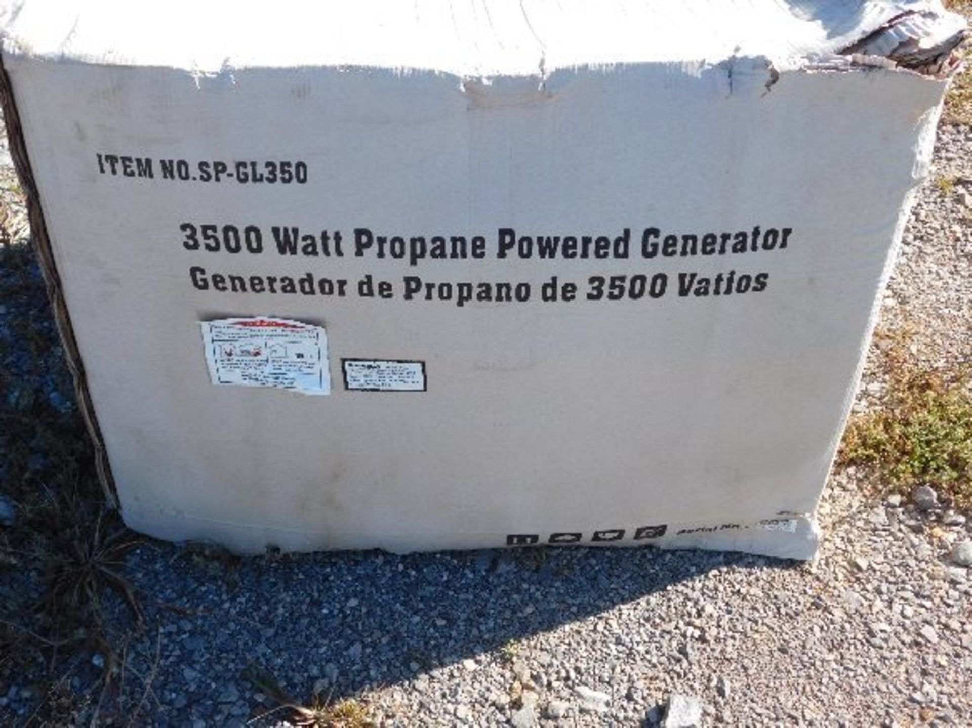 Steele 3500 Watt Propane Generator, Mdl. SP-GL350 - Image 2 of 2