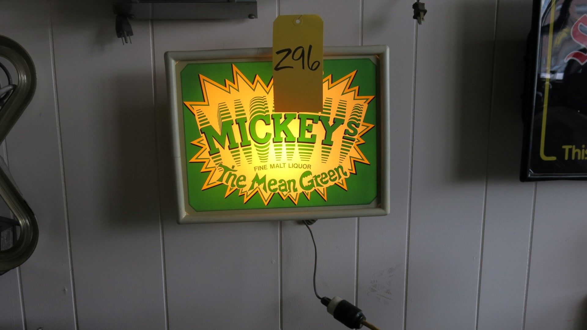 Mickeys Mean Green  Sign