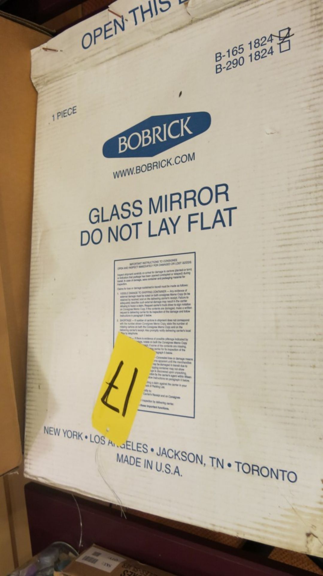 Glass Mirror (18" x 24) by Brobick B-165 1824 Mirror