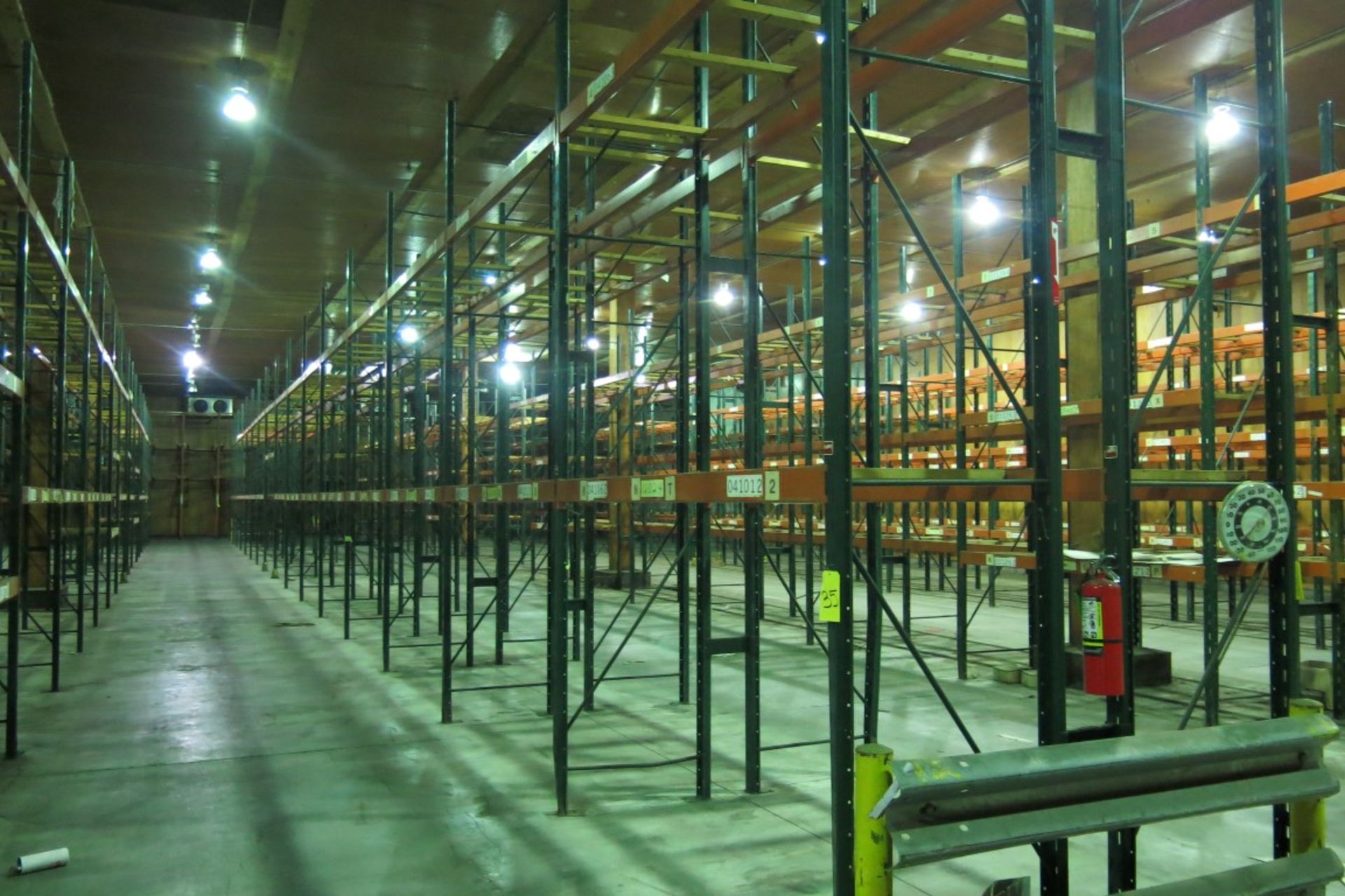 (16) Sections of  Pallet Racking: 9' Length Beams x 36" Deep x 16' Upright, with Cross Support