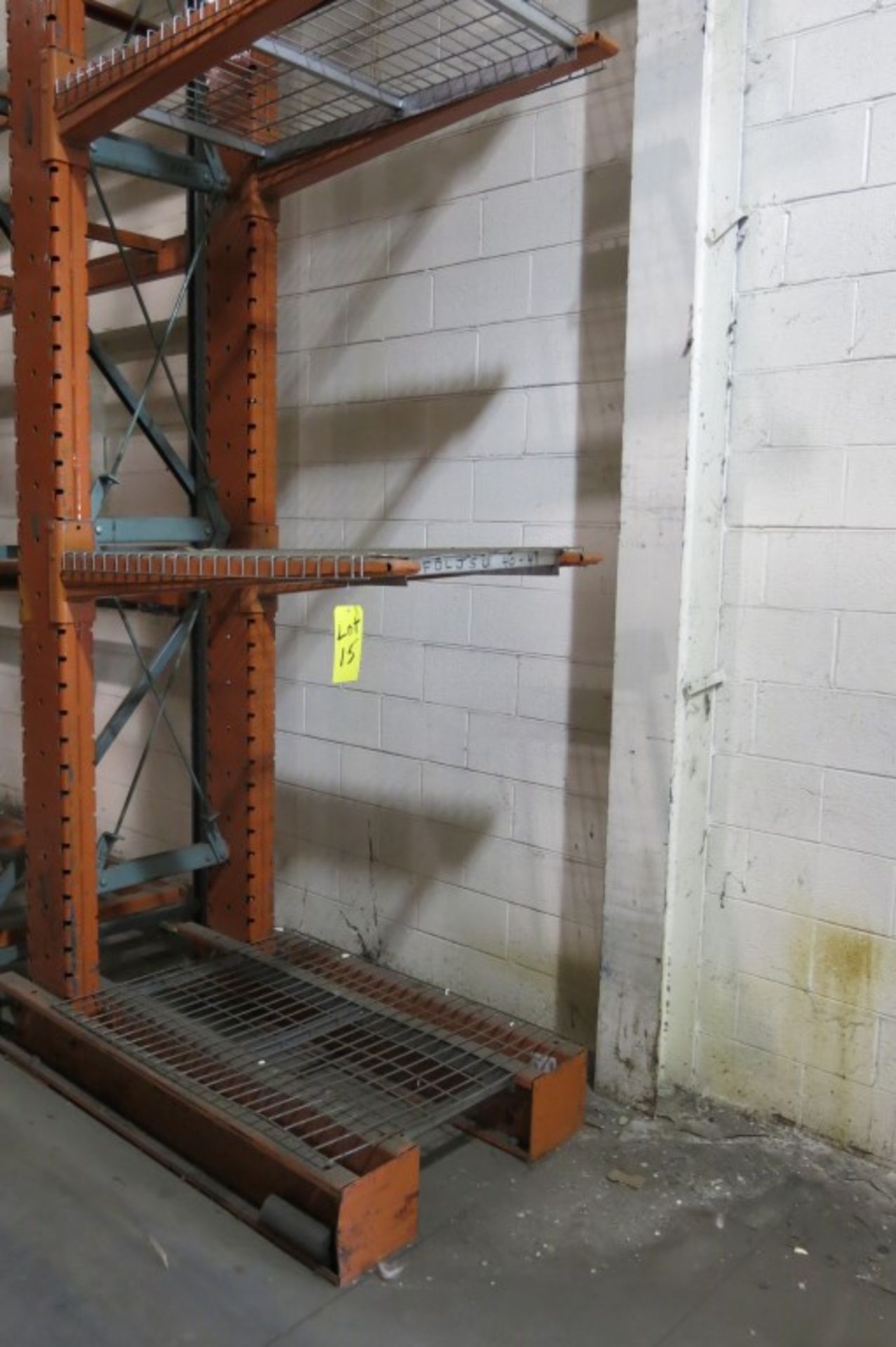 Cantilever Racking: 32" Width x 48" Deep x 18' Upright, with Wire Shelve Inserts as shown - Image 2 of 2
