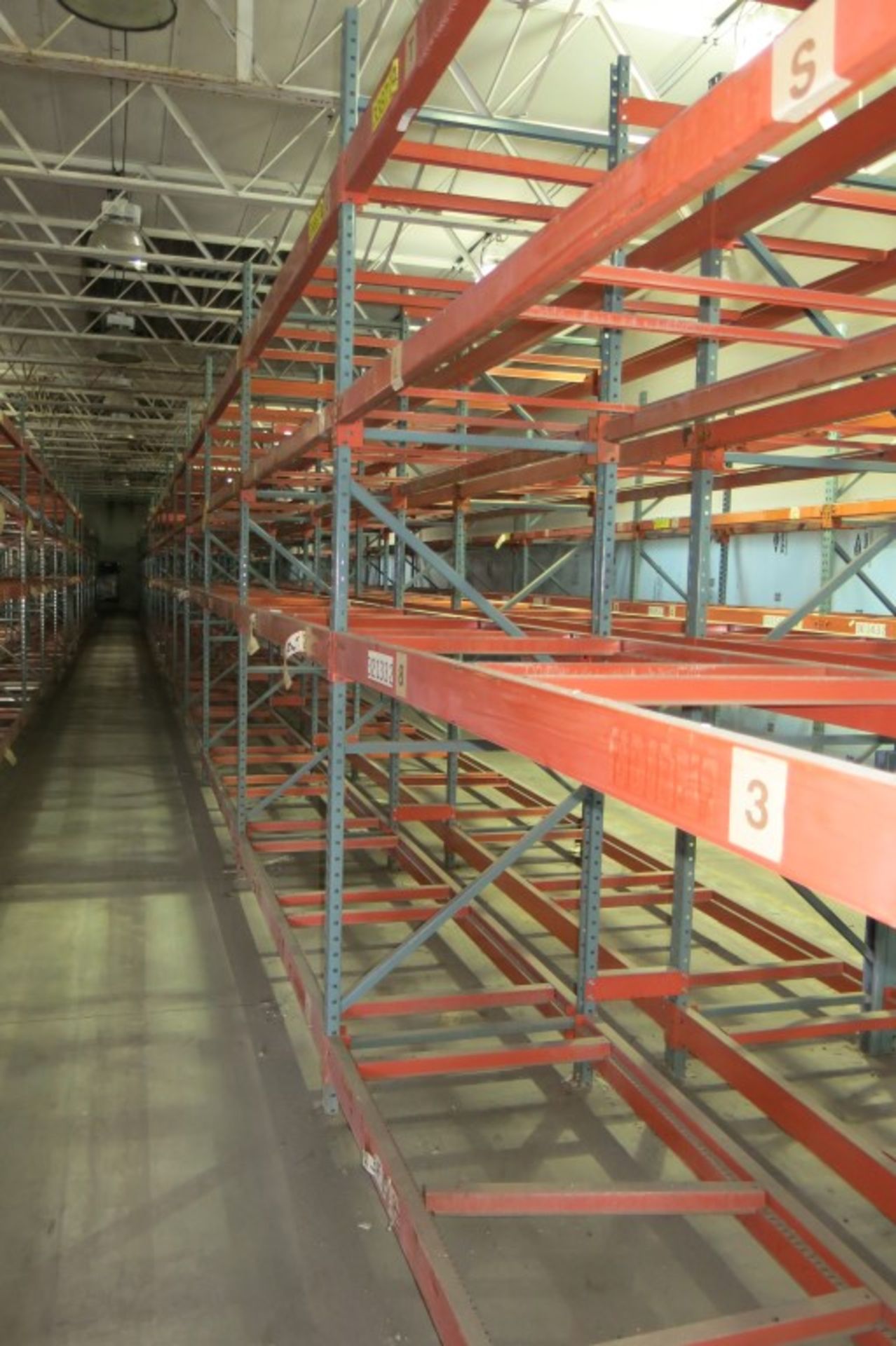 (17) Sections of  Pallet Racking: 9' Length Beams x 36" Deep x 11' Upright, Tear-drop Style with - Image 4 of 4