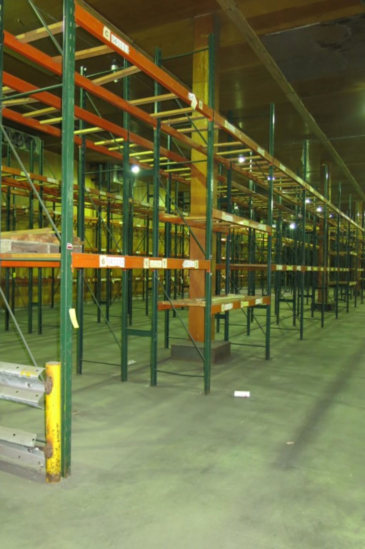 (16) Sections of  Pallet Racking: 9' Length Beams x 36" Deep x 16' Upright, with Cross Support