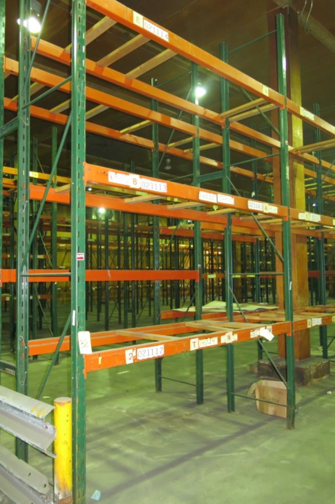(16) Sections of  Pallet Racking: 9' Length Beams x 36" Deep x 16' Upright, with Cross Support - Image 2 of 2
