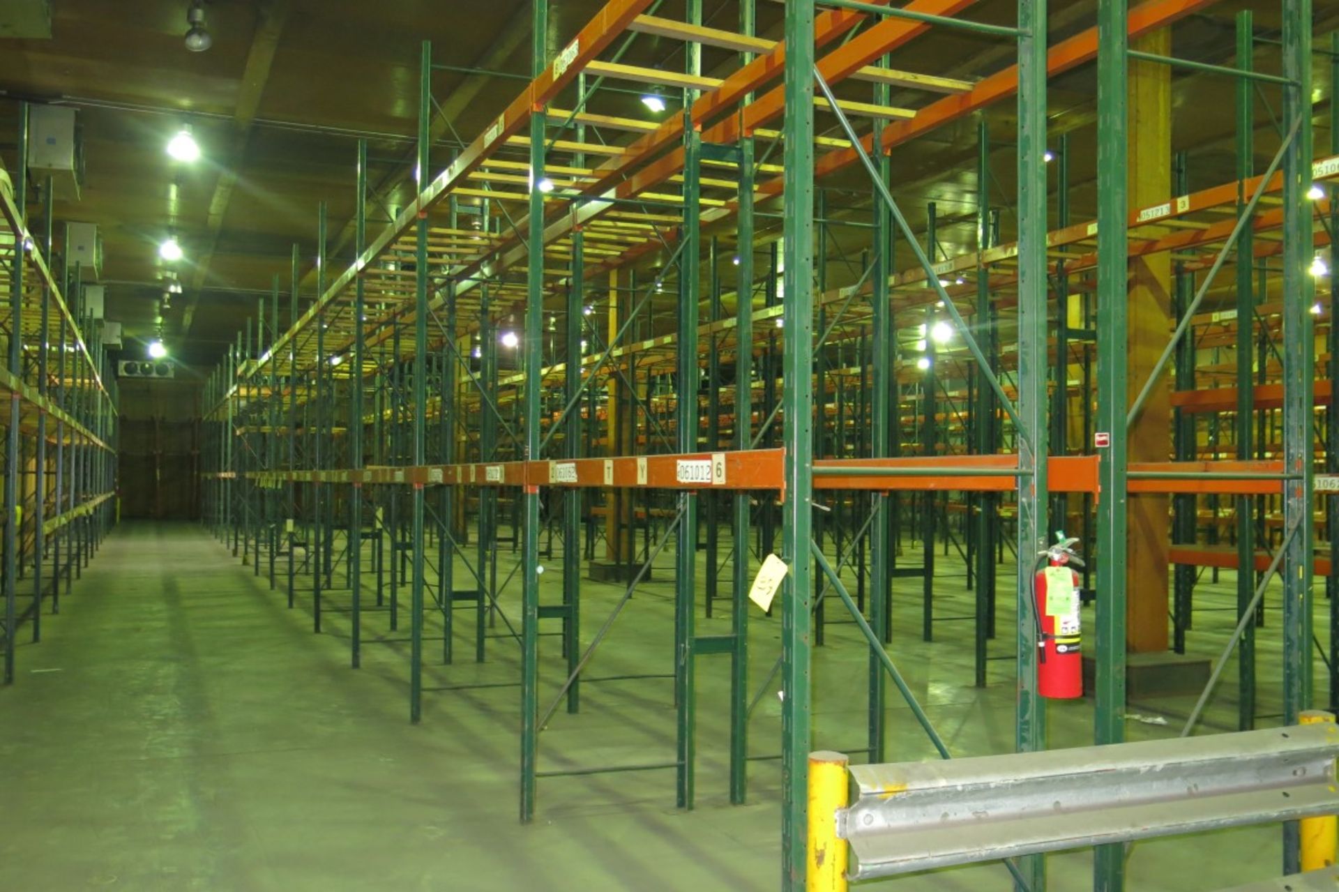 (16) Sections of  Pallet Racking: 9' Length Beams x 36" Deep x 16' Upright, with Cross Support