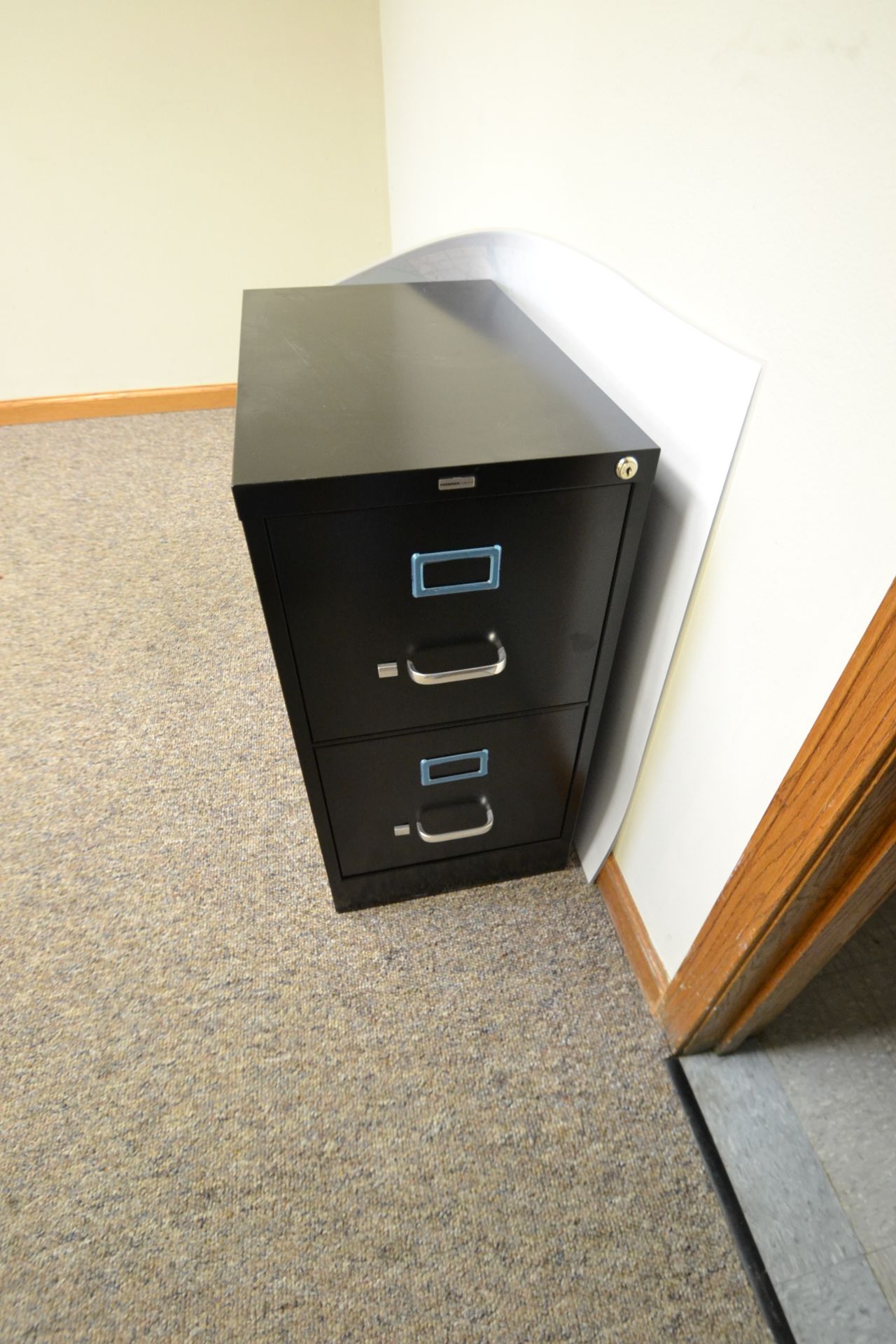 CONTENTS OF OFFICE, DESK, WOOD, 1 DRAWER, (2) OFFICE CHAIR, WHITE BOARD, 2 DRAWER FILING CABINET - Image 2 of 2