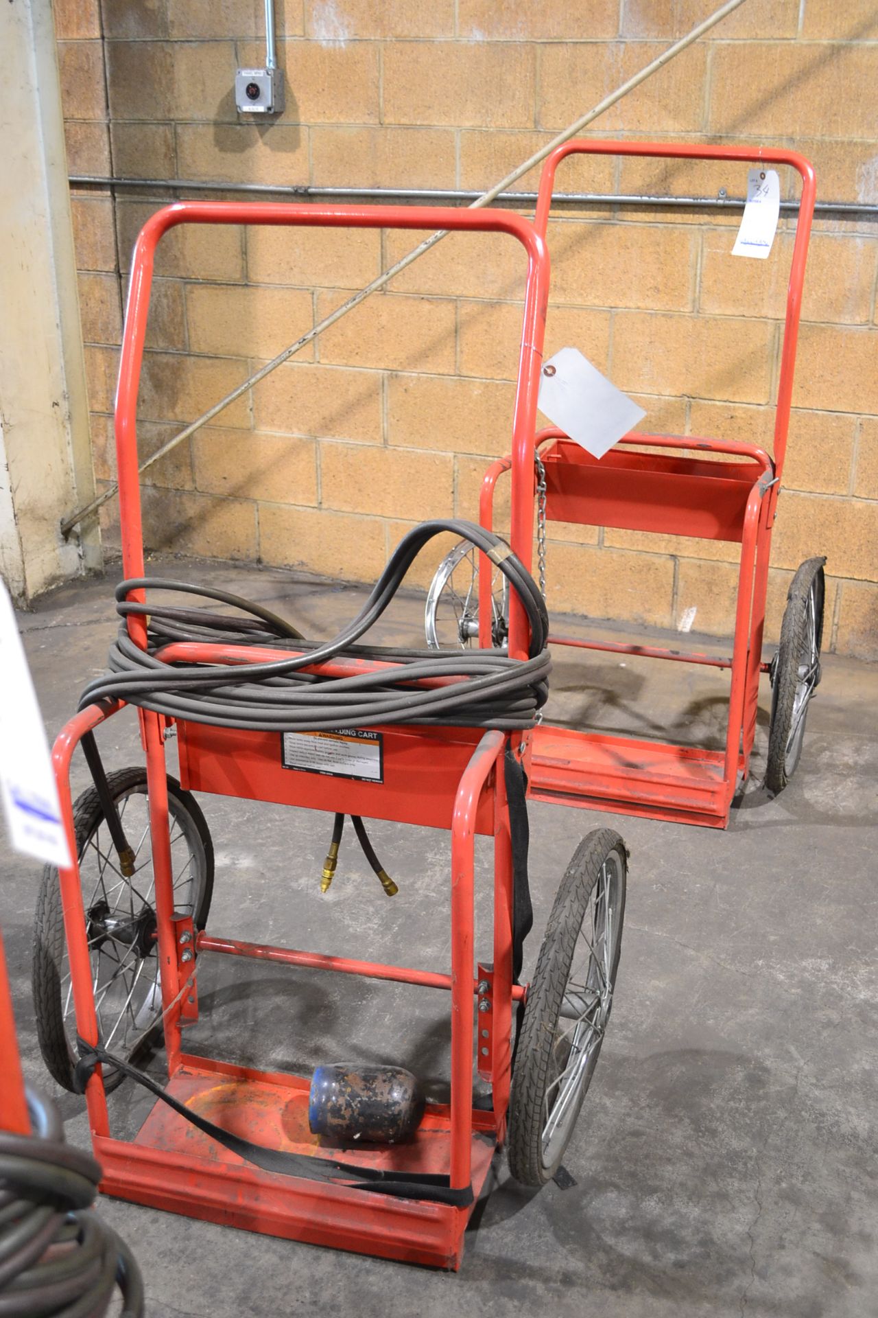 ACETYLENE TORCH CART, W/ HOSES AND EXTRA TORCH CART