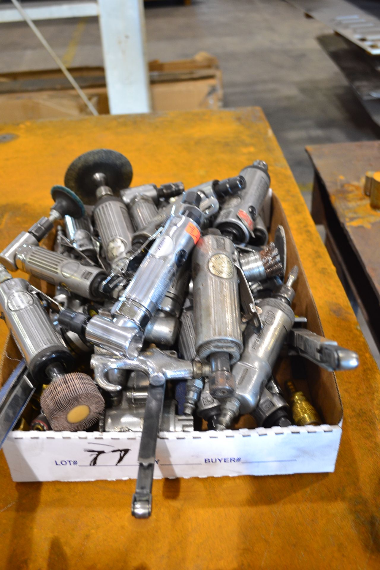 FLAT OF VARIOUS PNEUMATIC TOOLS TO INCLUDE BUT NOT LIMITED TO GRINDERS, AIR GUNS, SANDERS